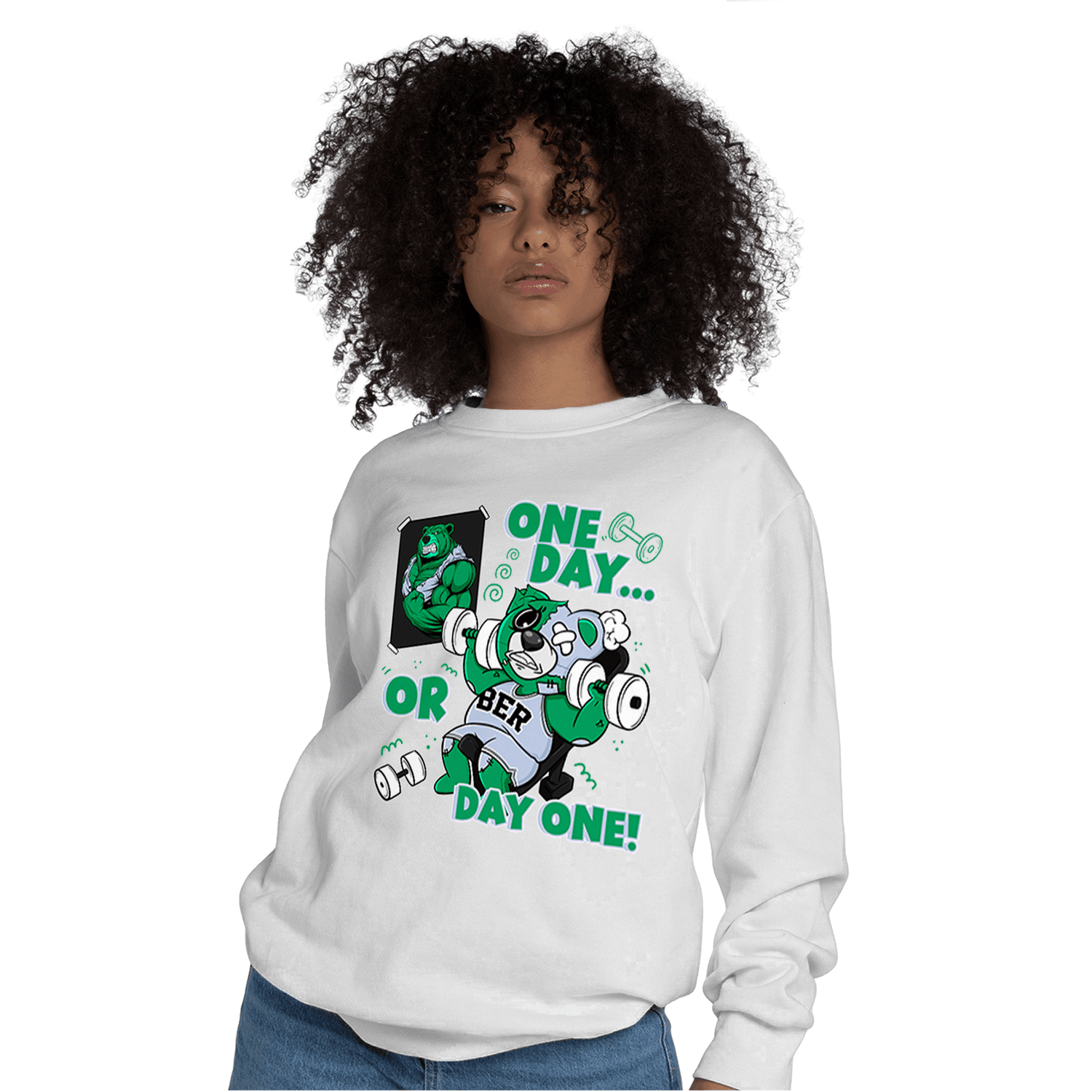 Lucky Green 5s Sweatshirt Match BER Gymmer - NastyJamz
