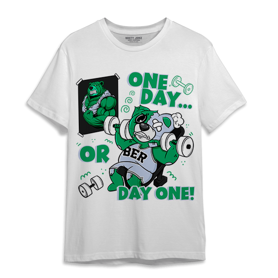 Lucky Green 5s T Shirt Match BER Gymmer - NastyJamz