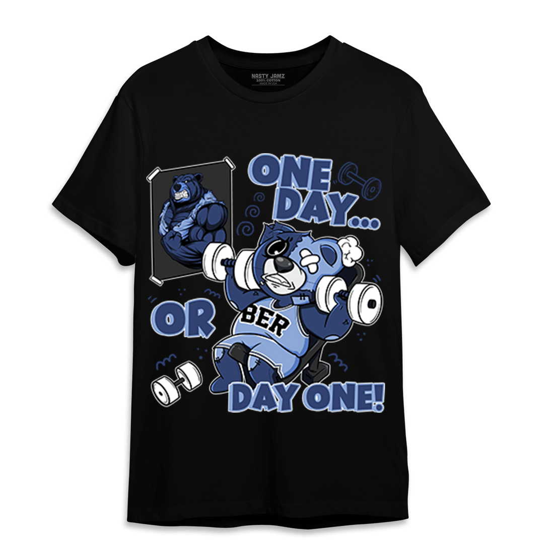 Midnight Navy 5s T Shirt Match BER Gymmer - NastyJamz
