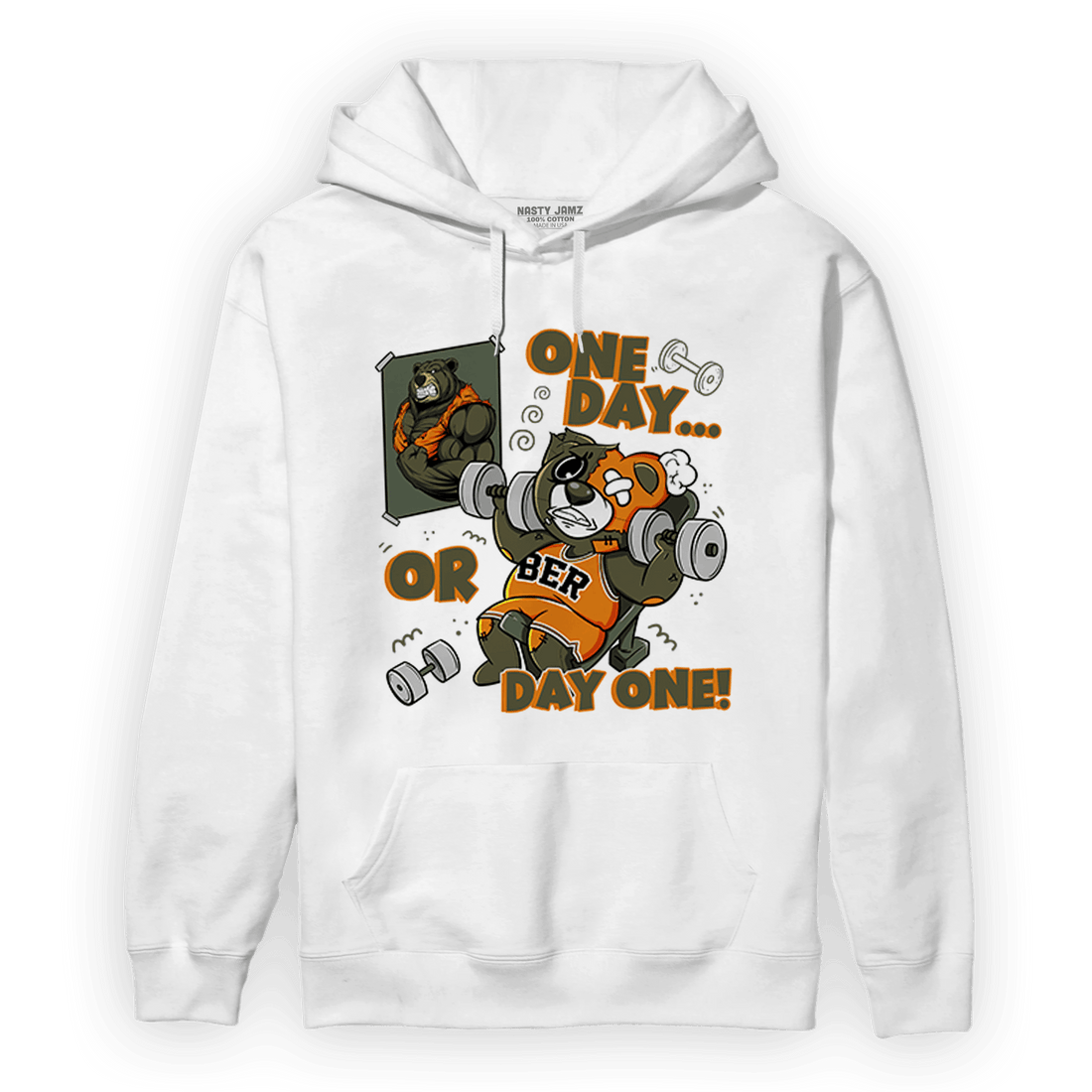 Olive 5s Hoodie Match BER Gymmer - NastyJamz