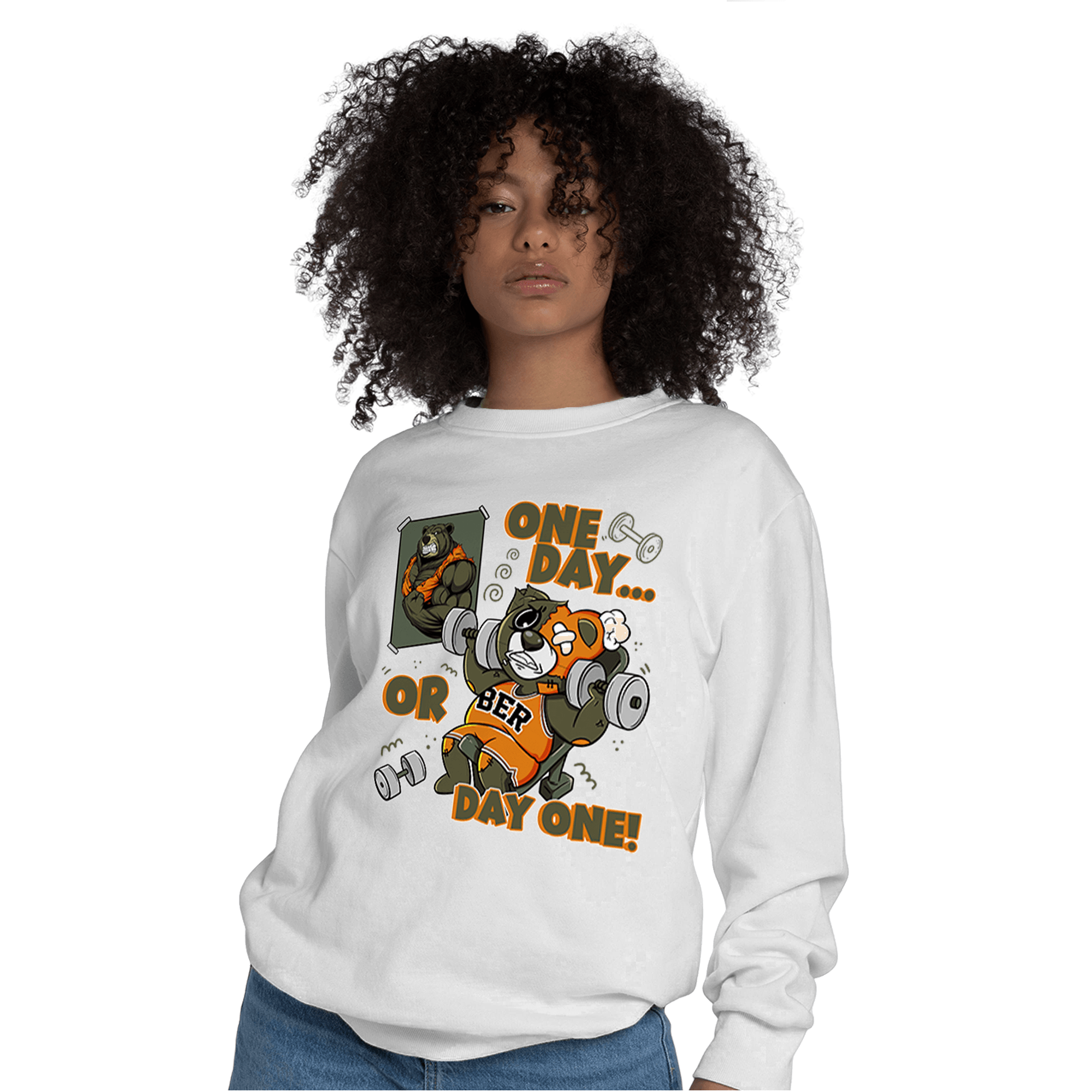 Olive 5s Sweatshirt Match BER Gymmer - NastyJamz