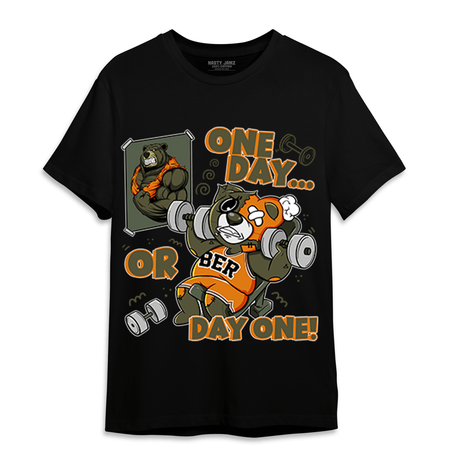 Olive 5s T Shirt Match BER Gymmer - NastyJamz
