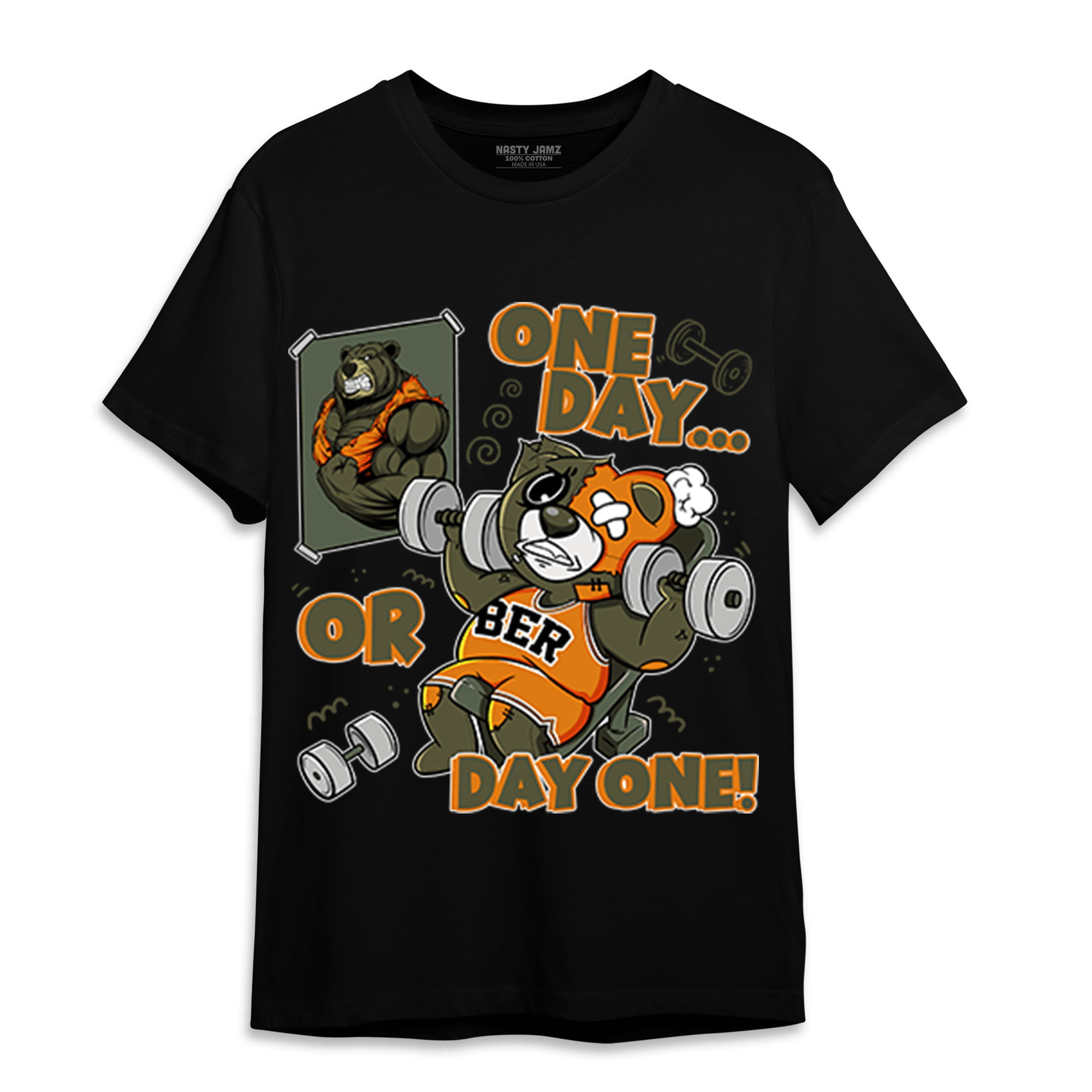 Olive 5s T Shirt Match BER Gymmer - NastyJamz