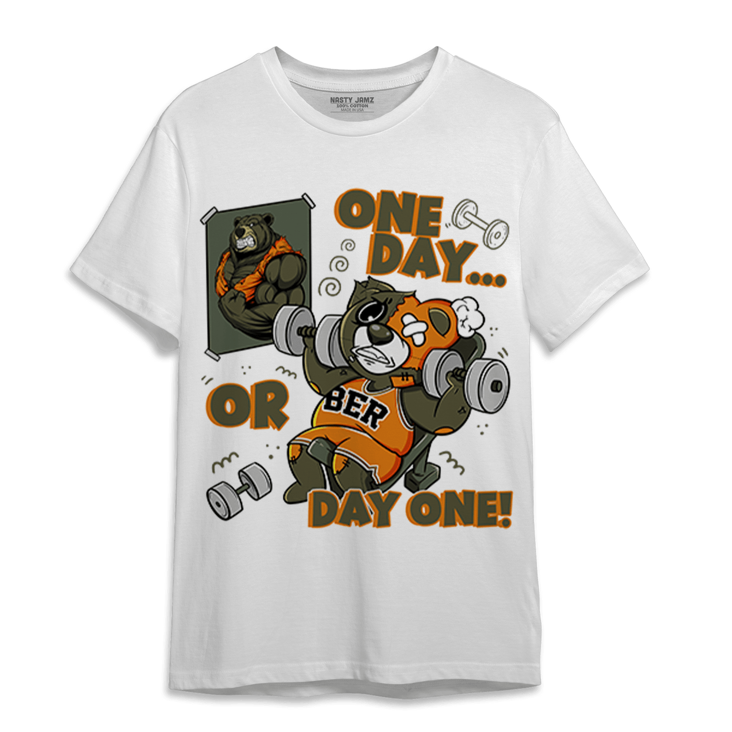 Olive 5s T Shirt Match BER Gymmer - NastyJamz