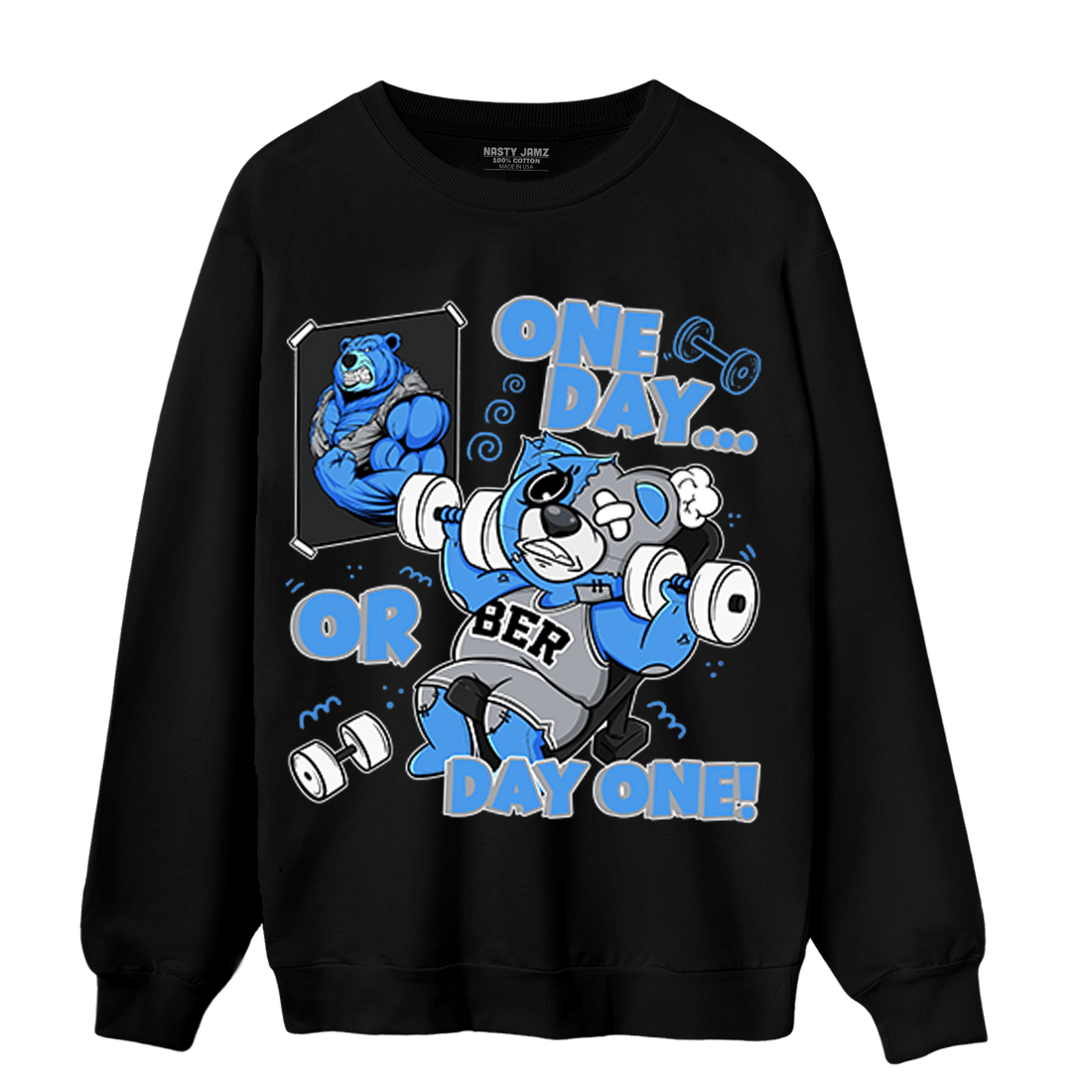 University Blue 5s Sweatshirt Match BER Gymmer - NastyJamz