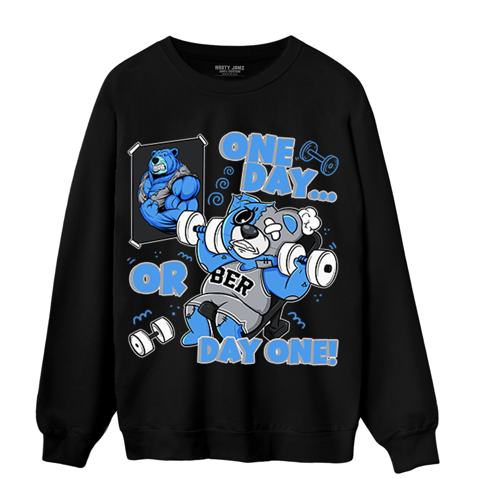 University Blue 5s Sweatshirt Match BER Gymmer - NastyJamz