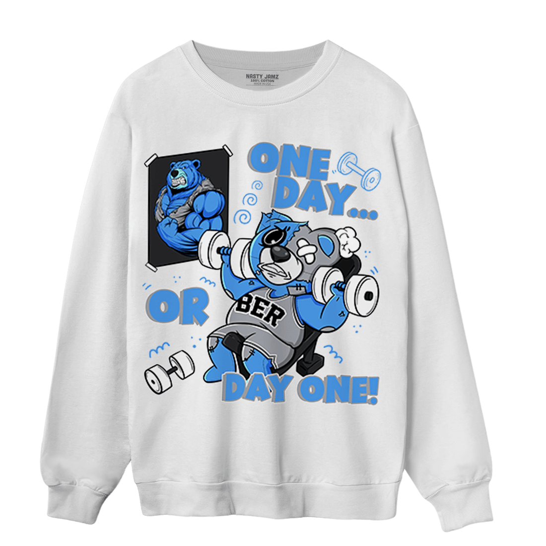 University Blue 5s Sweatshirt Match BER Gymmer - NastyJamz