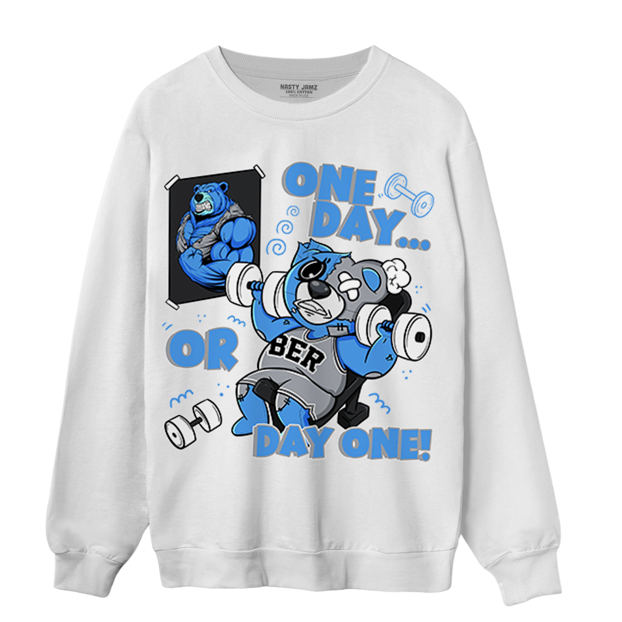 University Blue 5s Sweatshirt Match BER Gymmer - NastyJamz