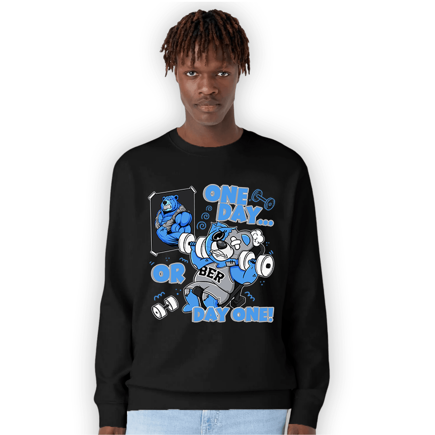 University Blue 5s Sweatshirt Match BER Gymmer - NastyJamz