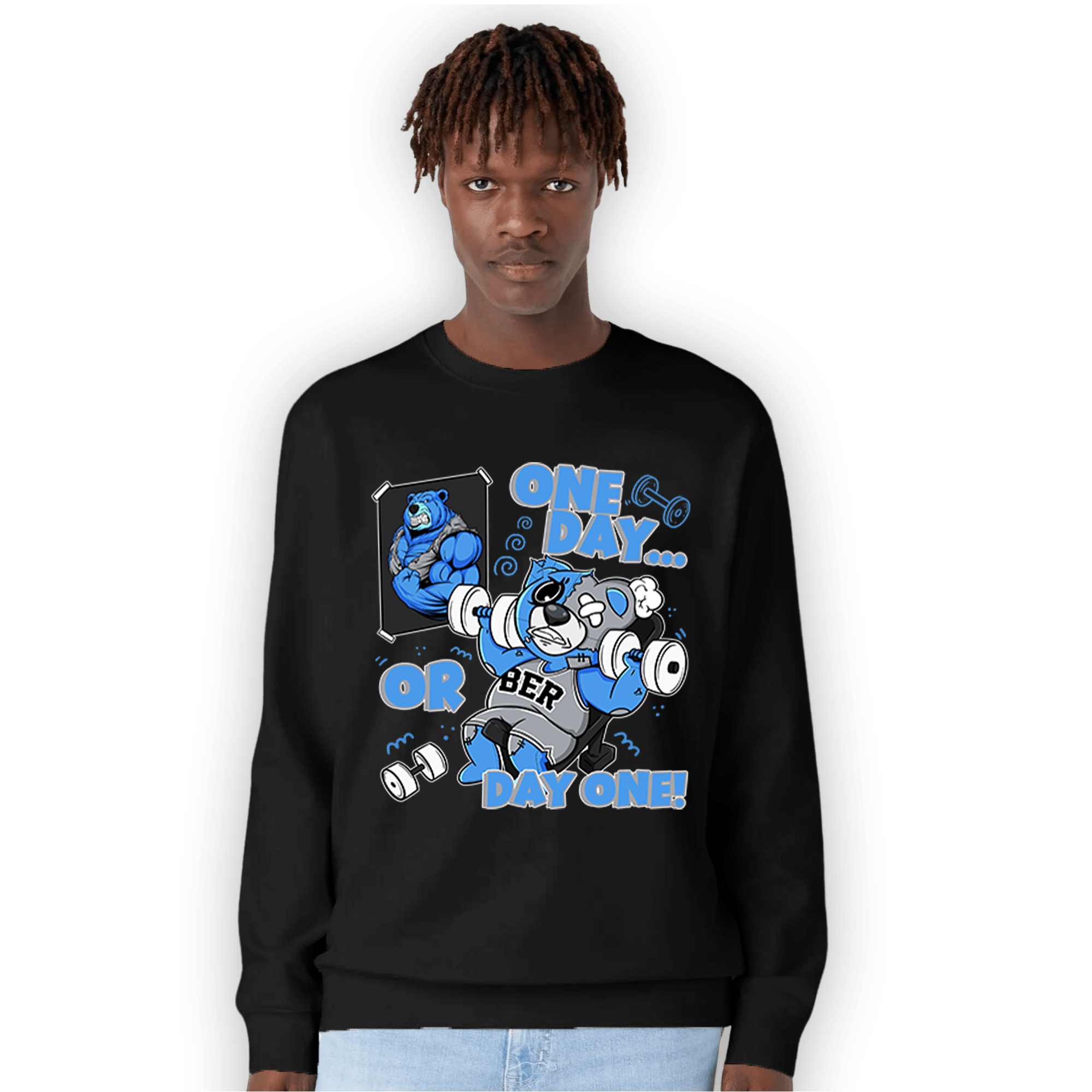 University Blue 5s Sweatshirt Match BER Gymmer - NastyJamz