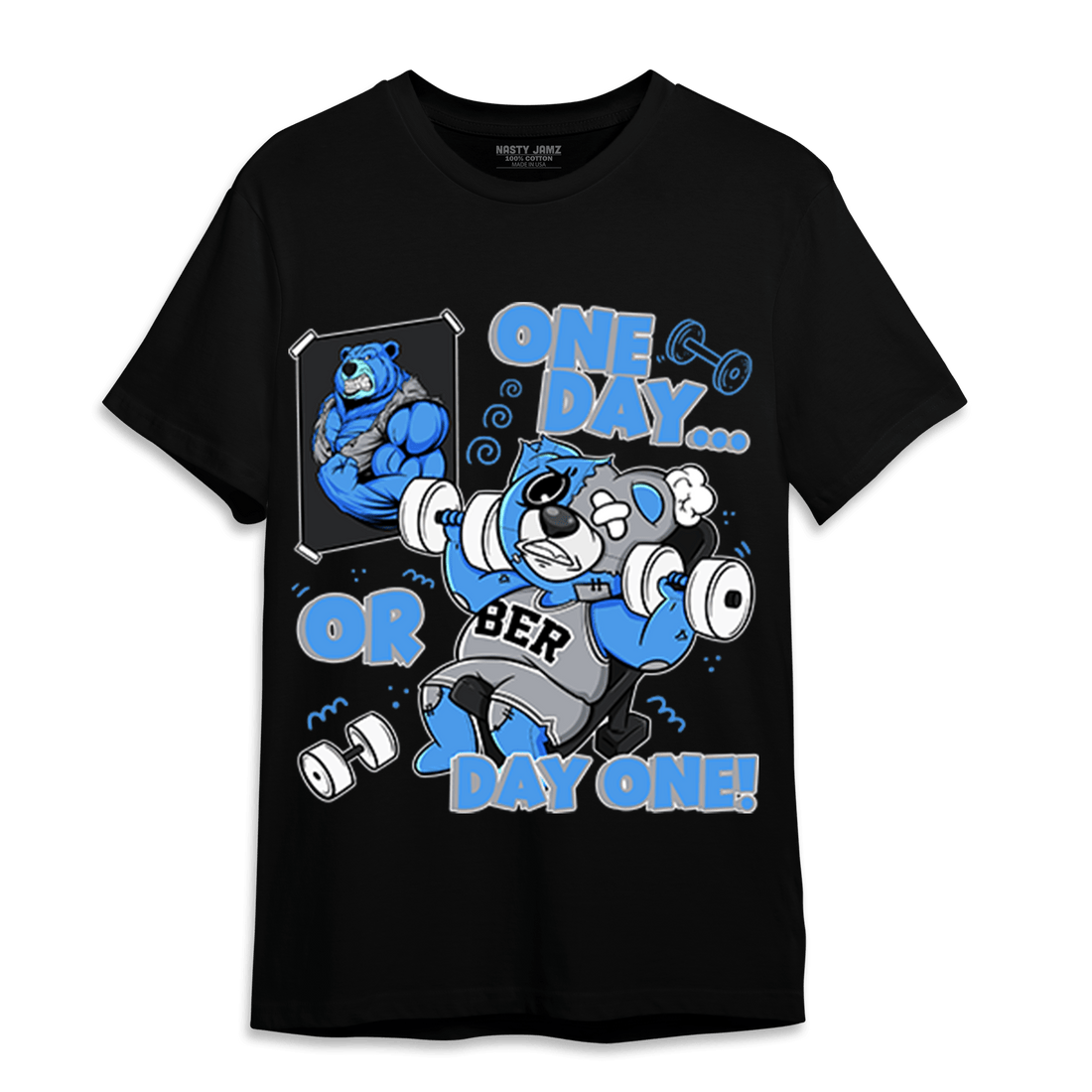 University Blue 5s T Shirt Match BER Gymmer - NastyJamz