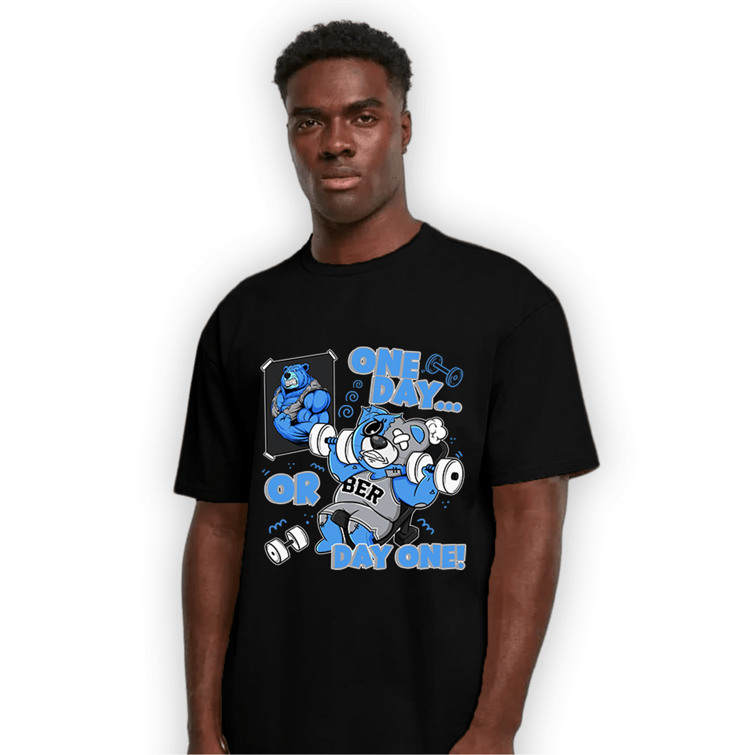 University Blue 5s T Shirt Match BER Gymmer - NastyJamz