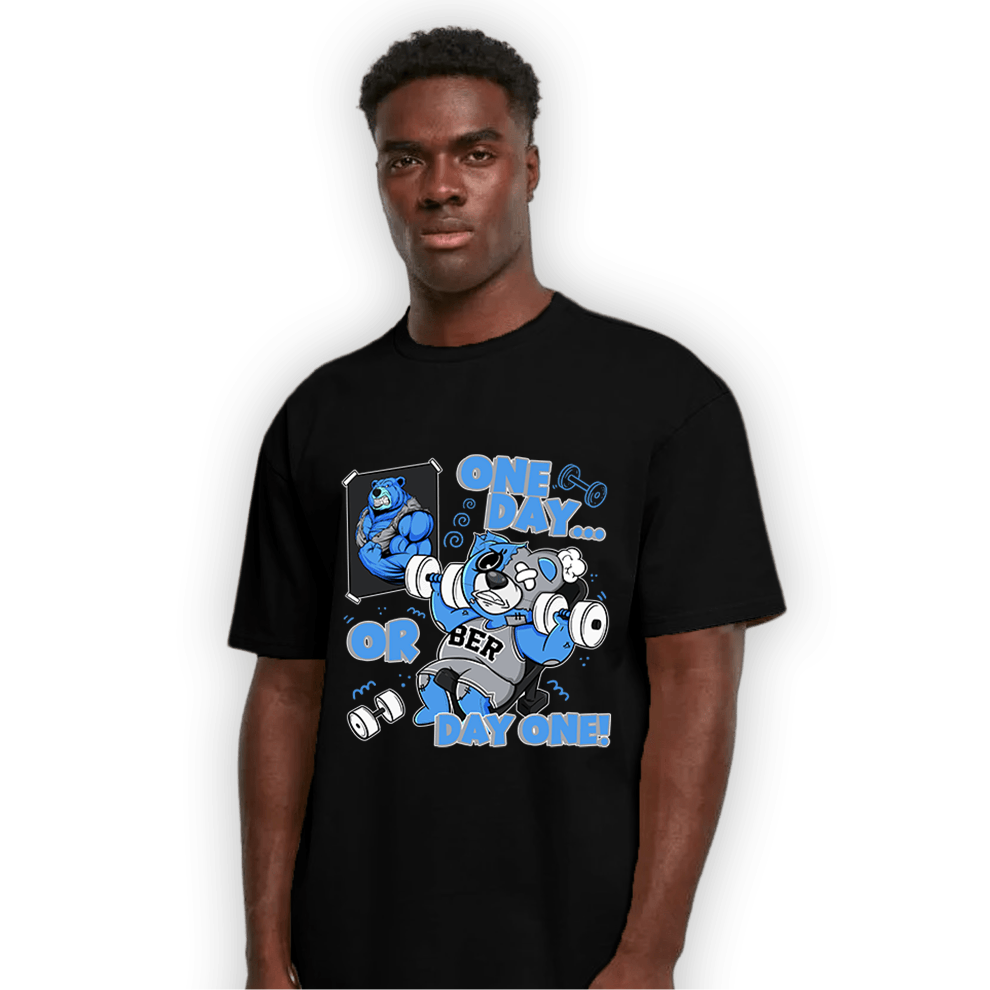 University Blue 5s T Shirt Match BER Gymmer - NastyJamz