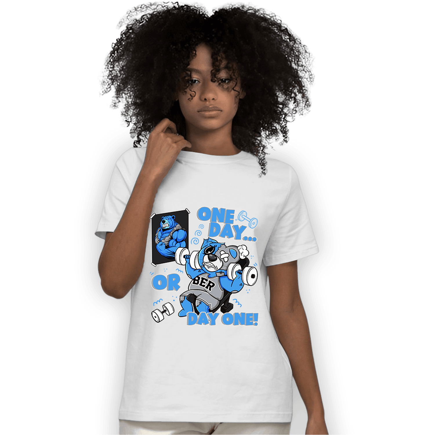 University Blue 5s T Shirt Match BER Gymmer - NastyJamz