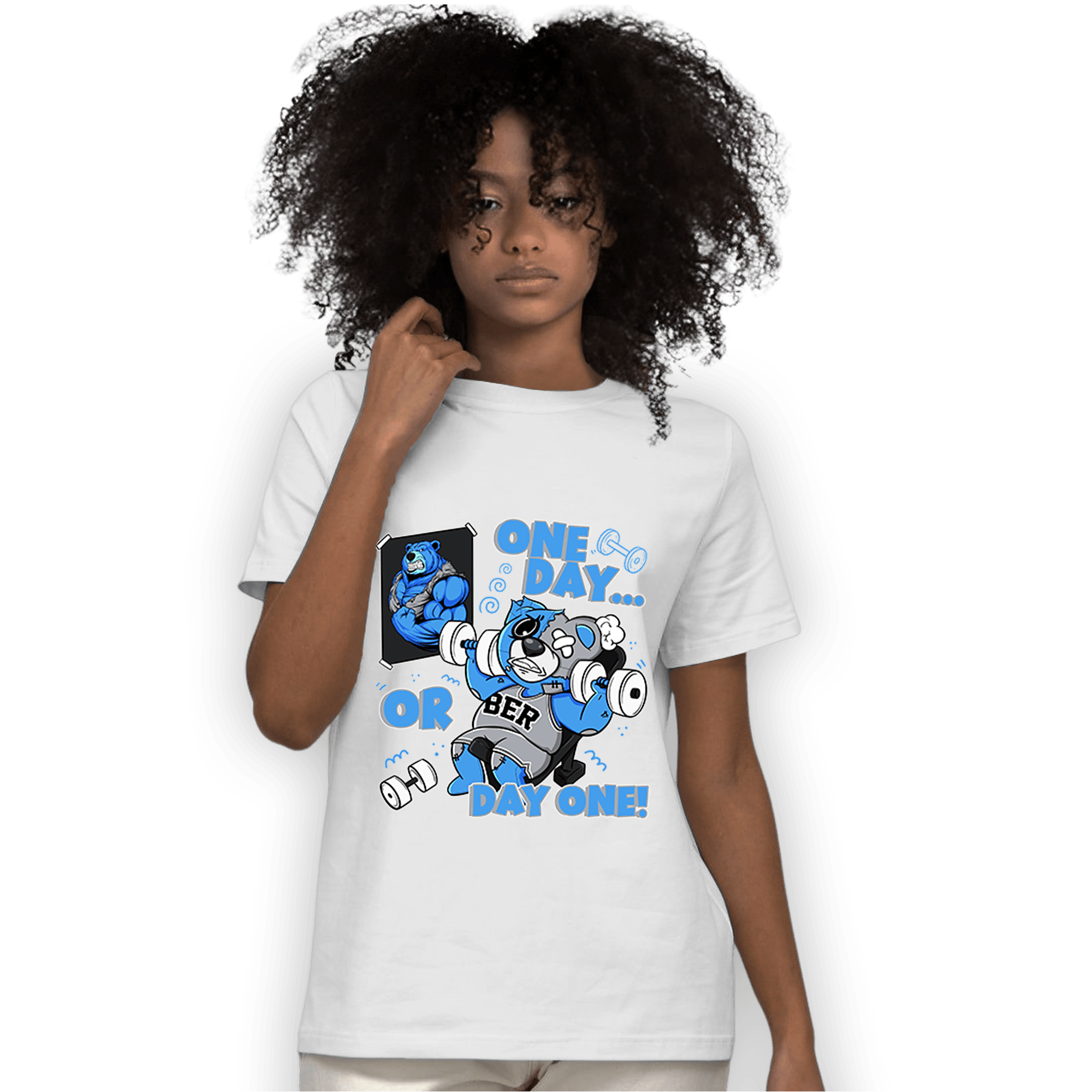 University Blue 5s T Shirt Match BER Gymmer - NastyJamz