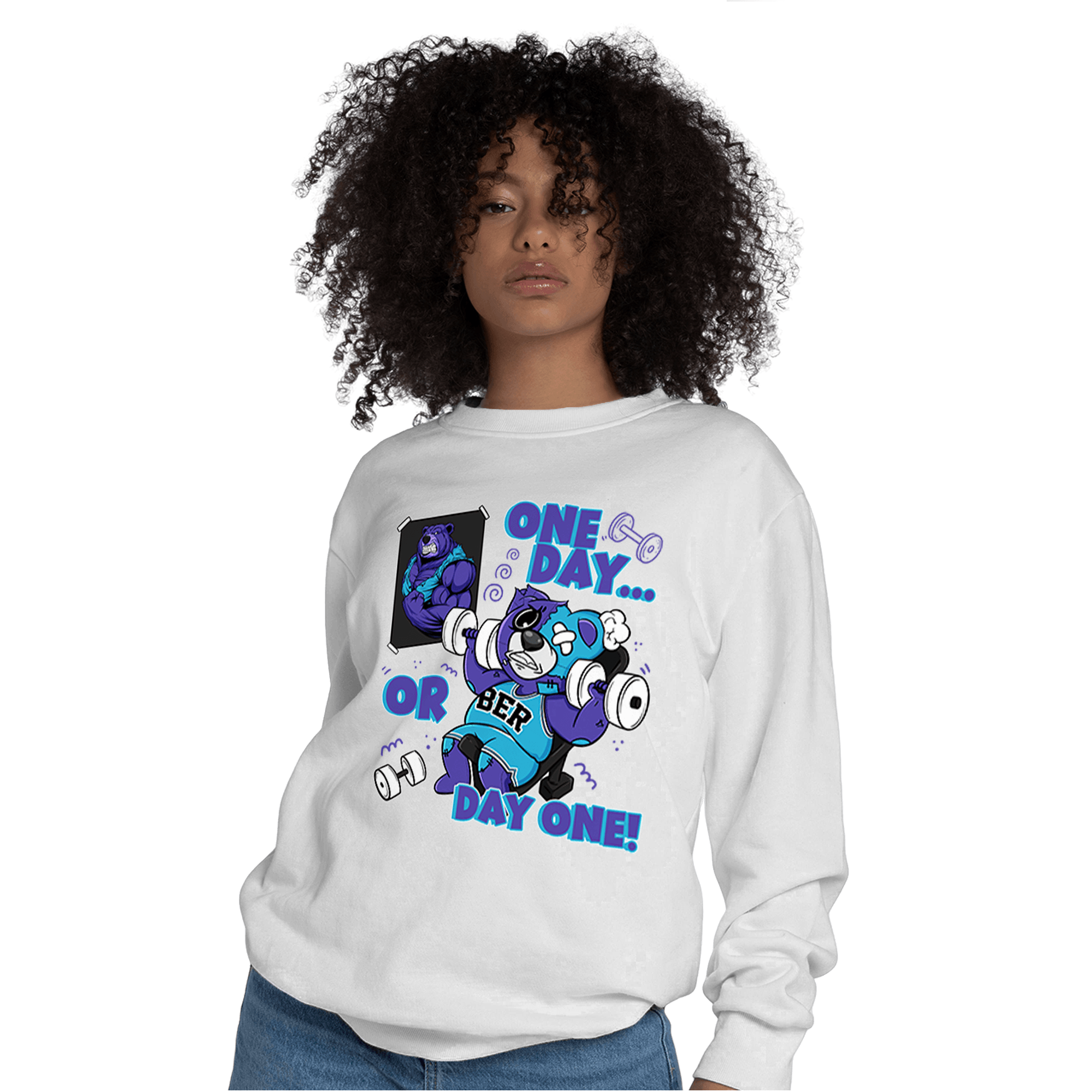 Aqua 6s Sweatshirt Match BER Gymmer - NastyJamz