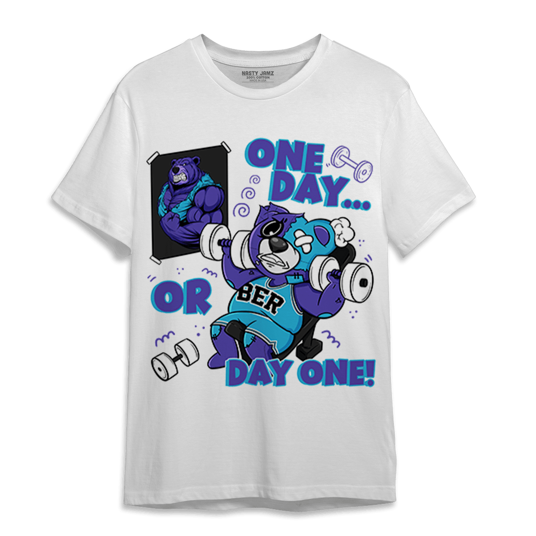 Aqua 6s T Shirt Match BER Gymmer - NastyJamz