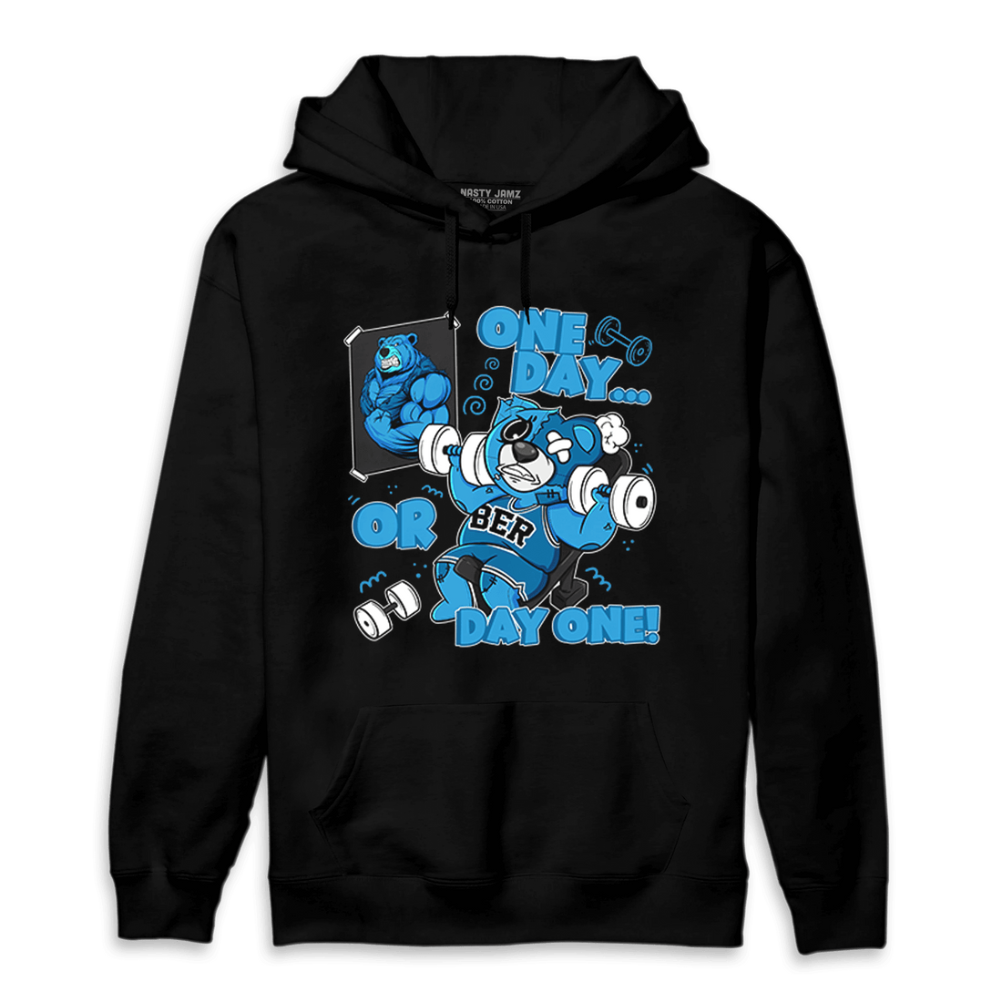 Powder Blue 9s Hoodie Match BER Gymmer - NastyJamz