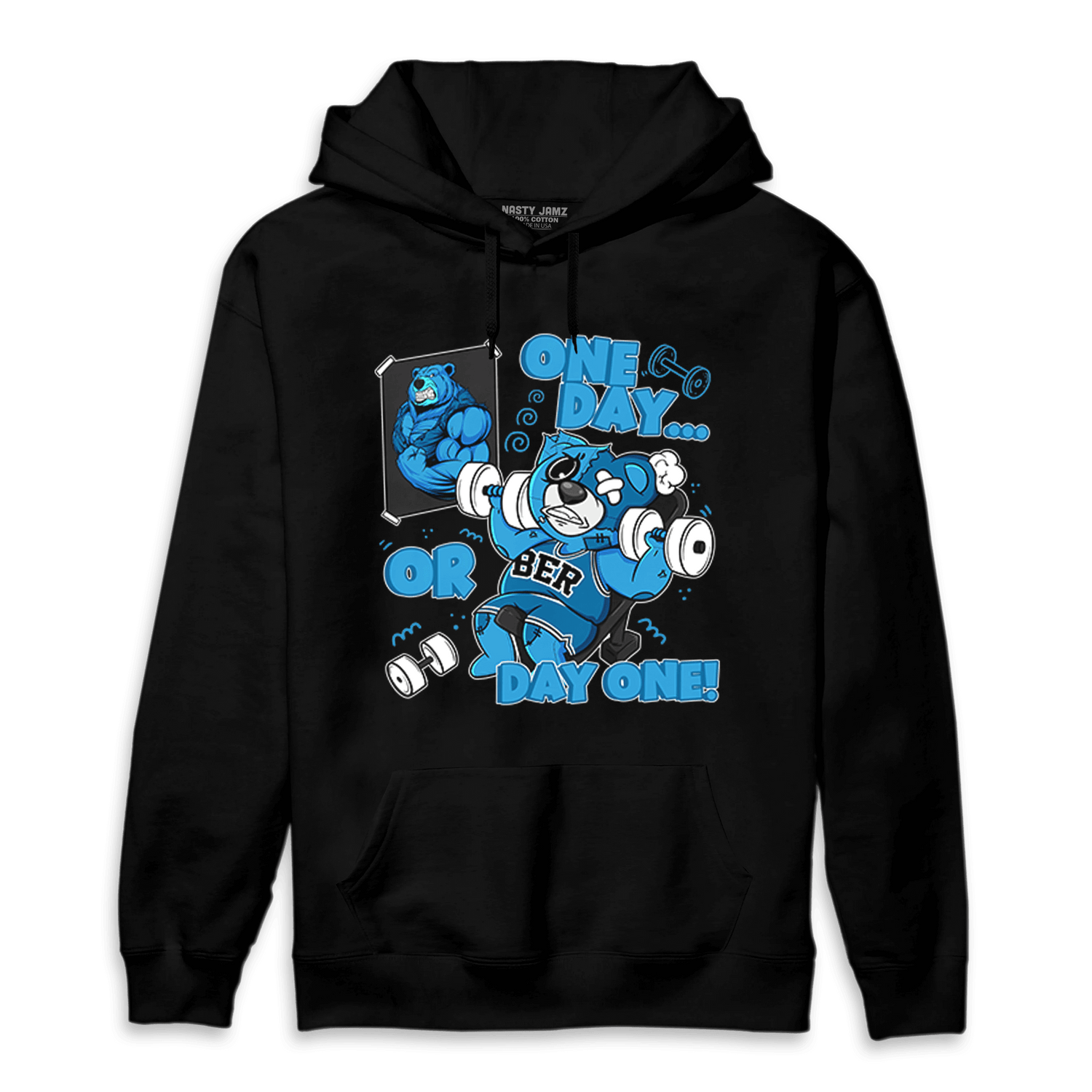 Powder Blue 9s Hoodie Match BER Gymmer - NastyJamz