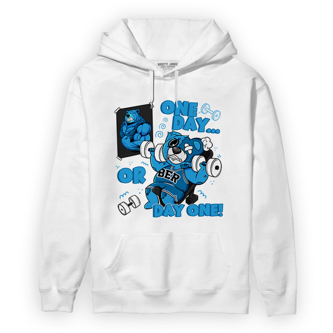 Powder Blue 9s Hoodie Match BER Gymmer - NastyJamz