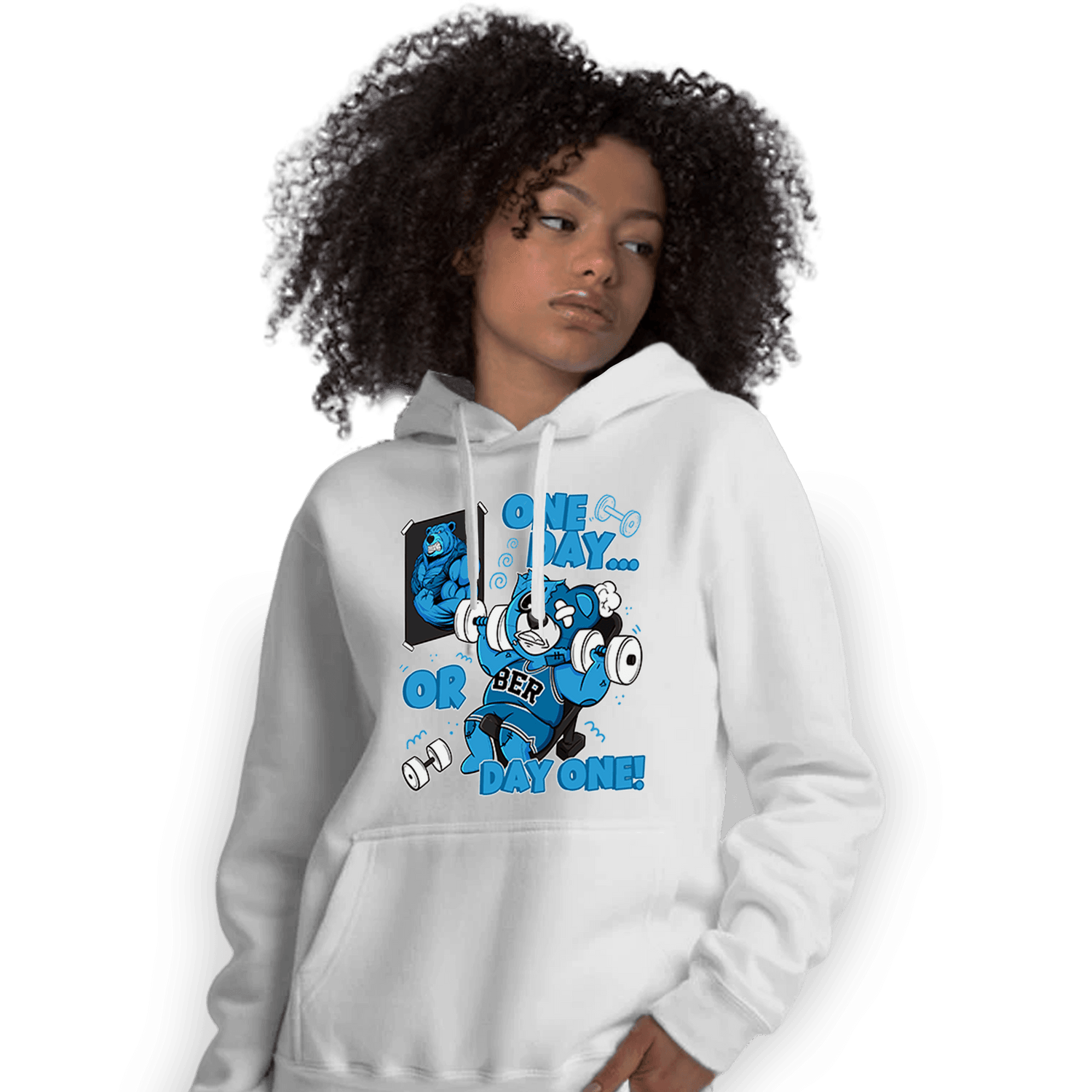 Powder Blue 9s Hoodie Match BER Gymmer - NastyJamz