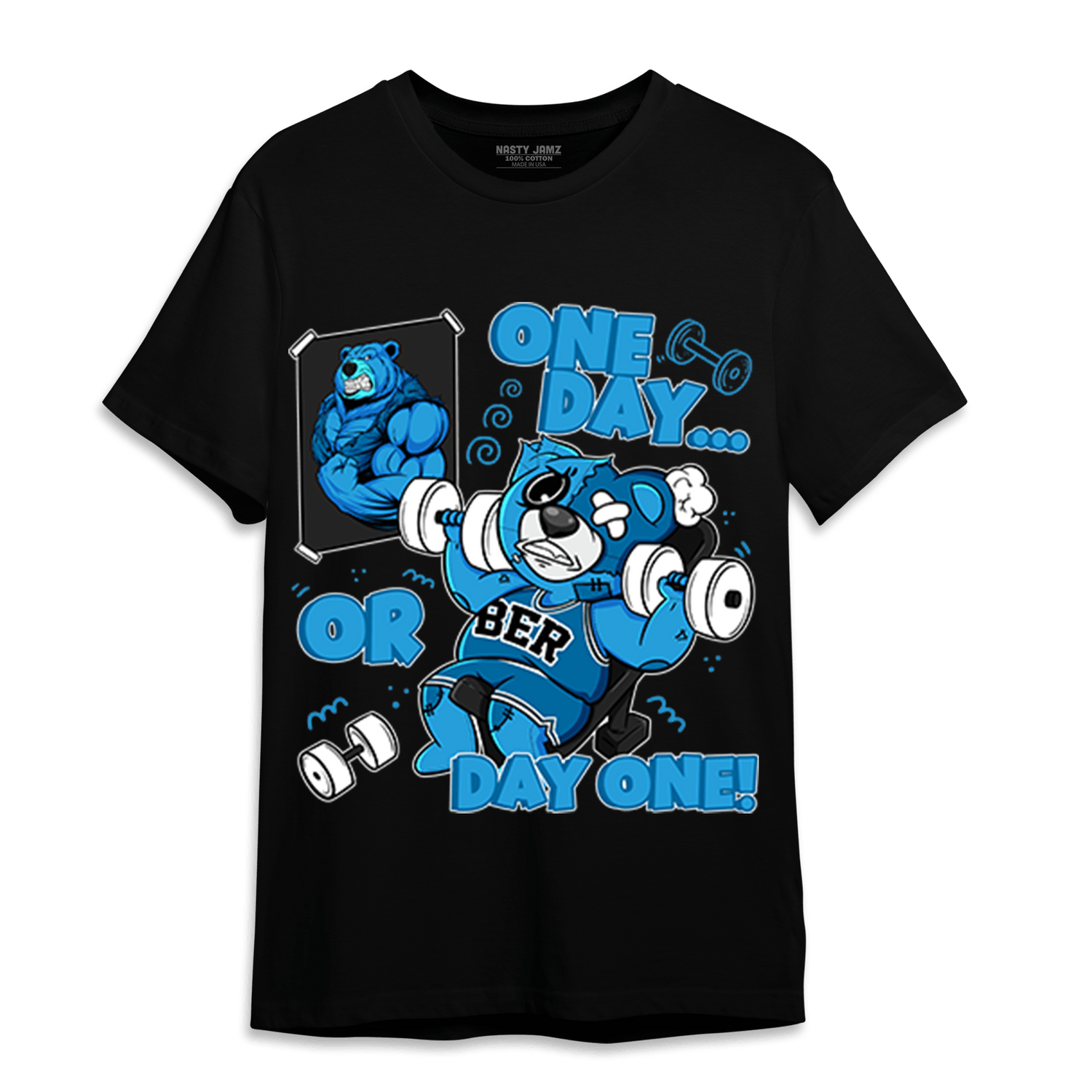 Powder Blue 9s T Shirt Match BER Gymmer - NastyJamz
