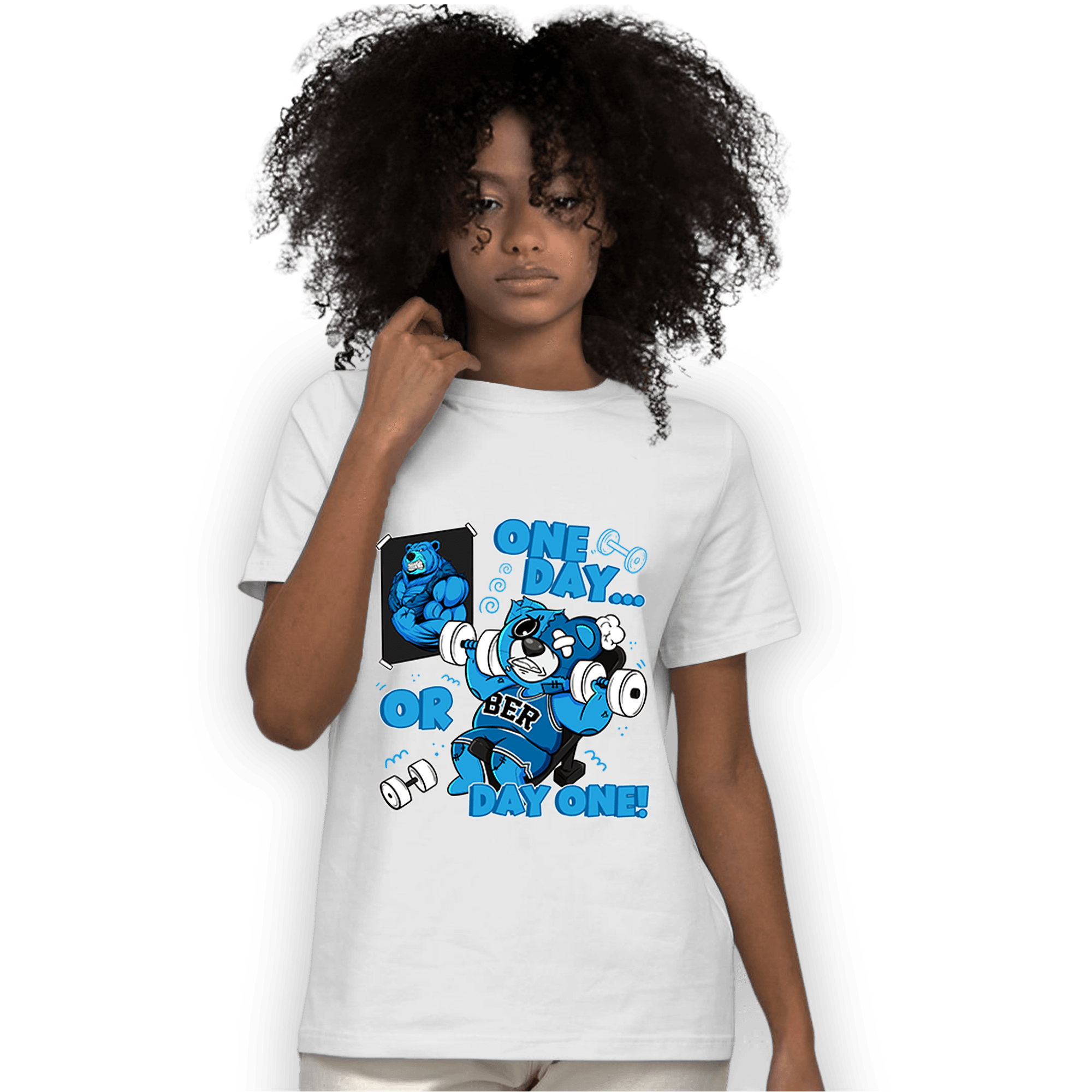 Powder Blue 9s T Shirt Match BER Gymmer - NastyJamz
