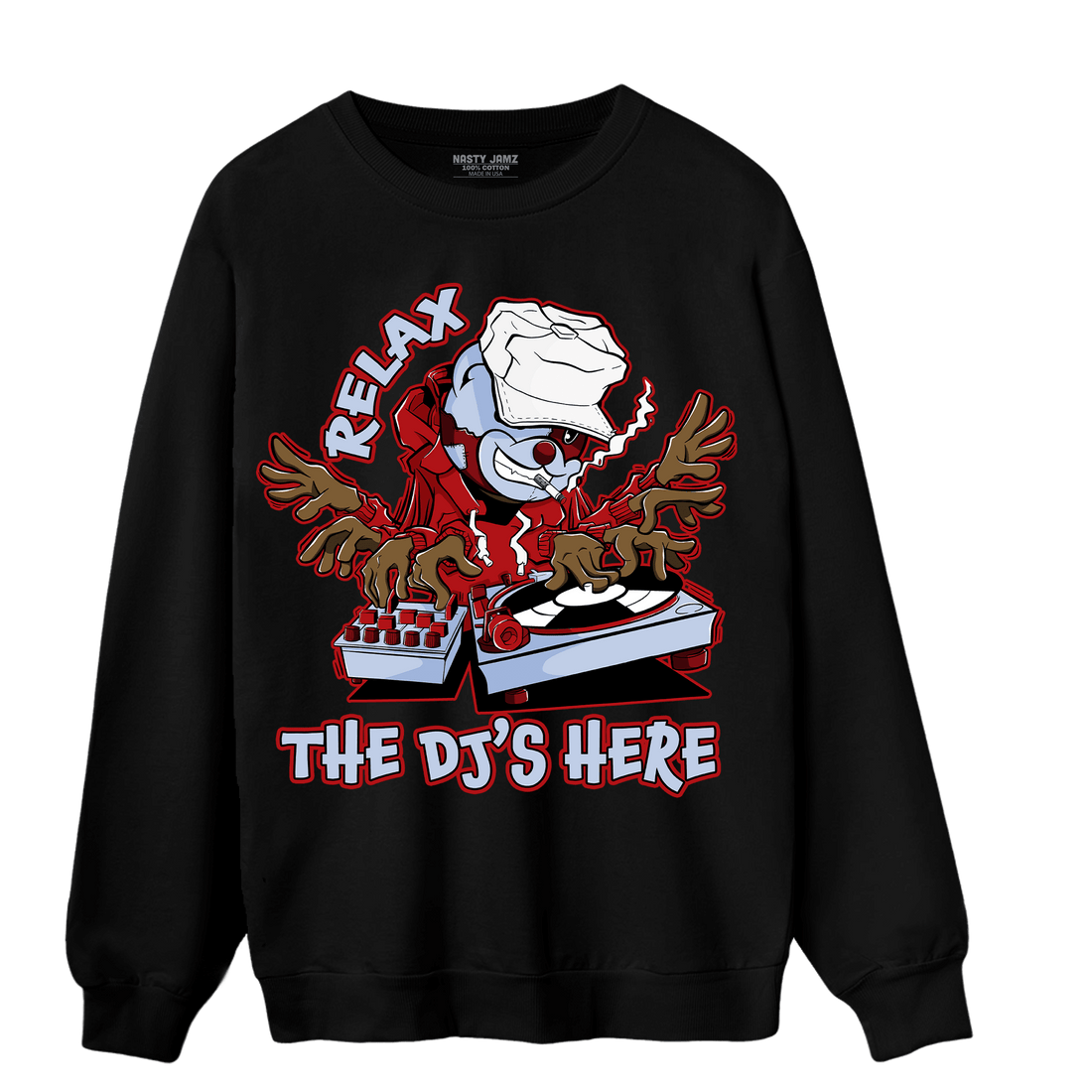 Cherry 11s Sweatshirt Match BER The DJ Here - NastyJamz