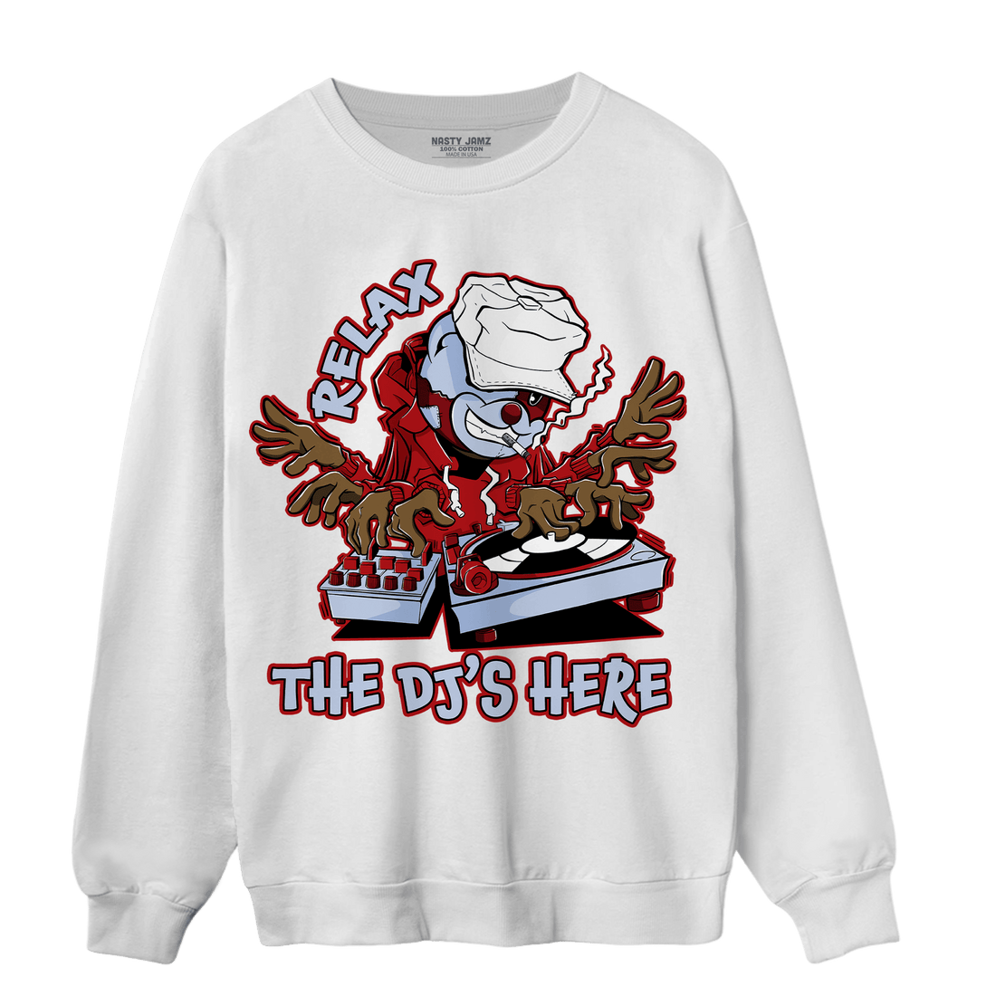 Cherry 11s Sweatshirt Match BER The DJ Here - NastyJamz