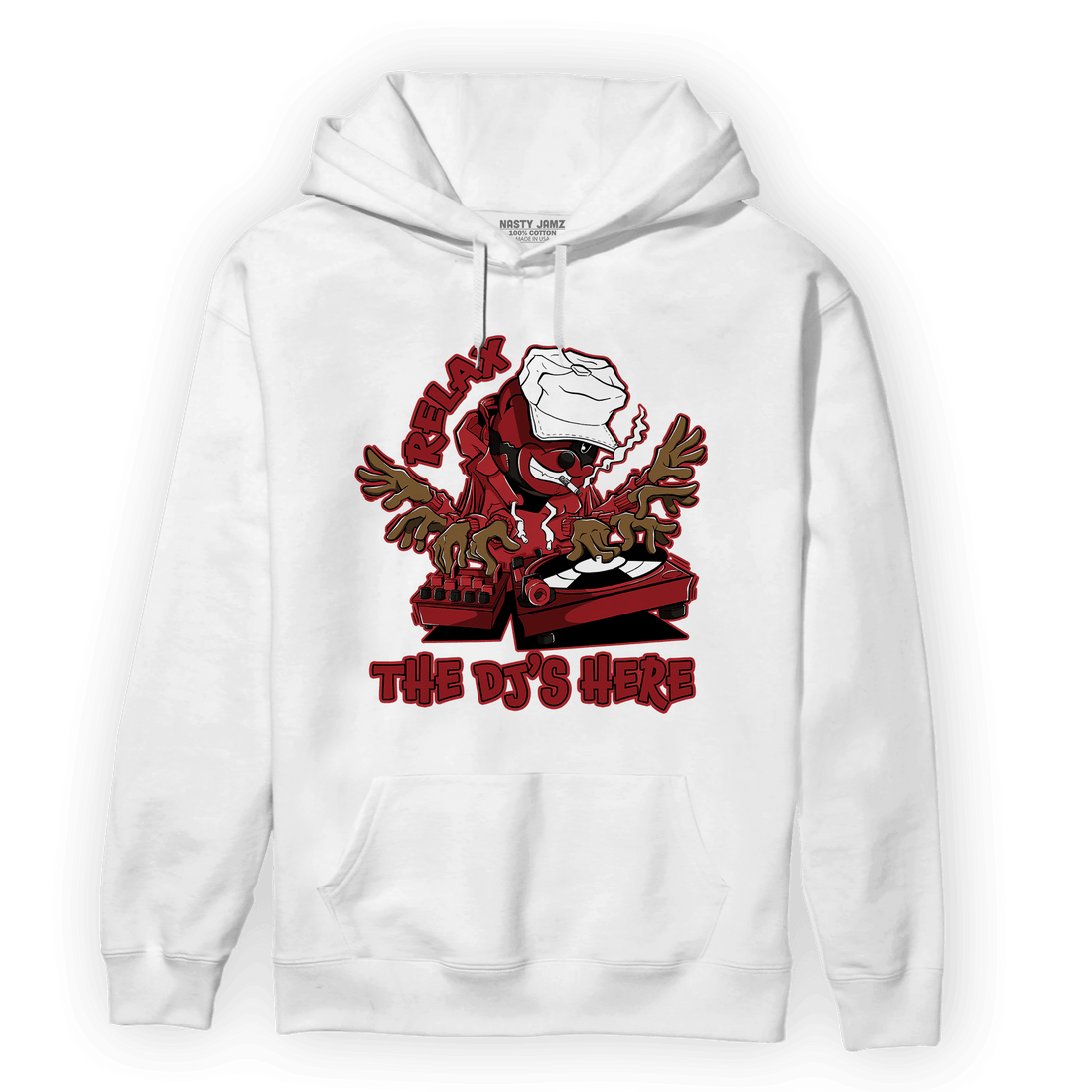 Cherry 12s Hoodie Match BER The DJ Here - NastyJamz