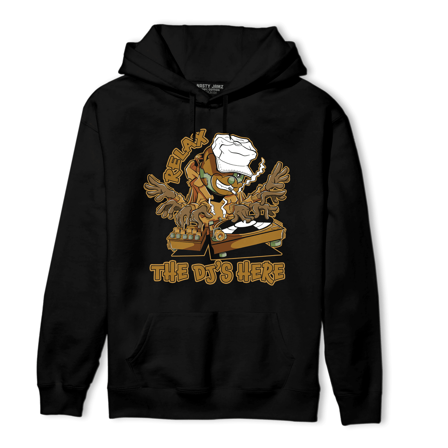 Wheat 13s Hoodie Match BER The DJ Here - NastyJamz