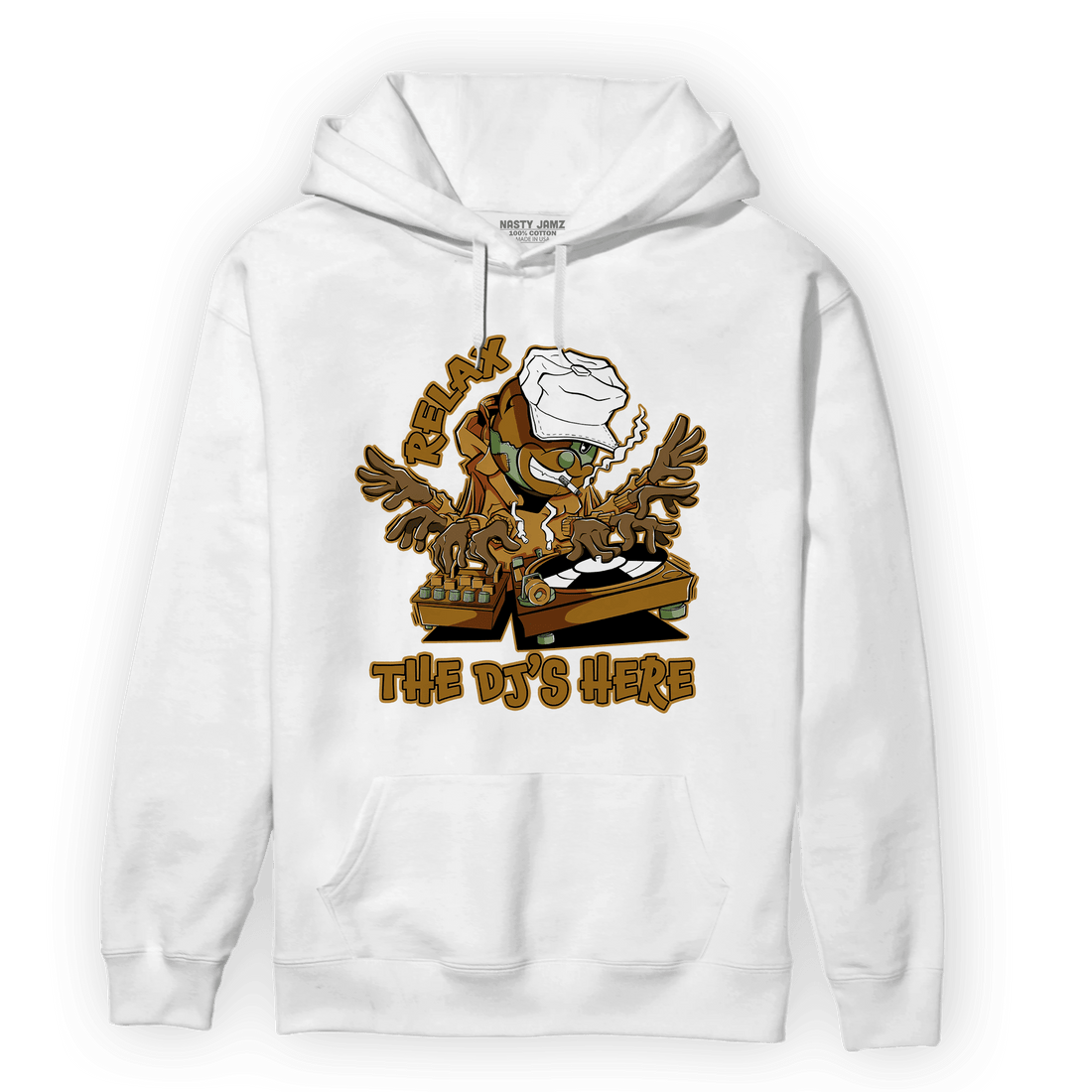 Wheat 13s Hoodie Match BER The DJ Here - NastyJamz