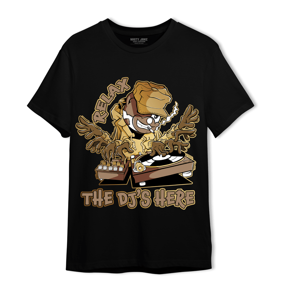 High OG Metallic Gold 1s T Shirt Match BER The DJ Here - NastyJamz