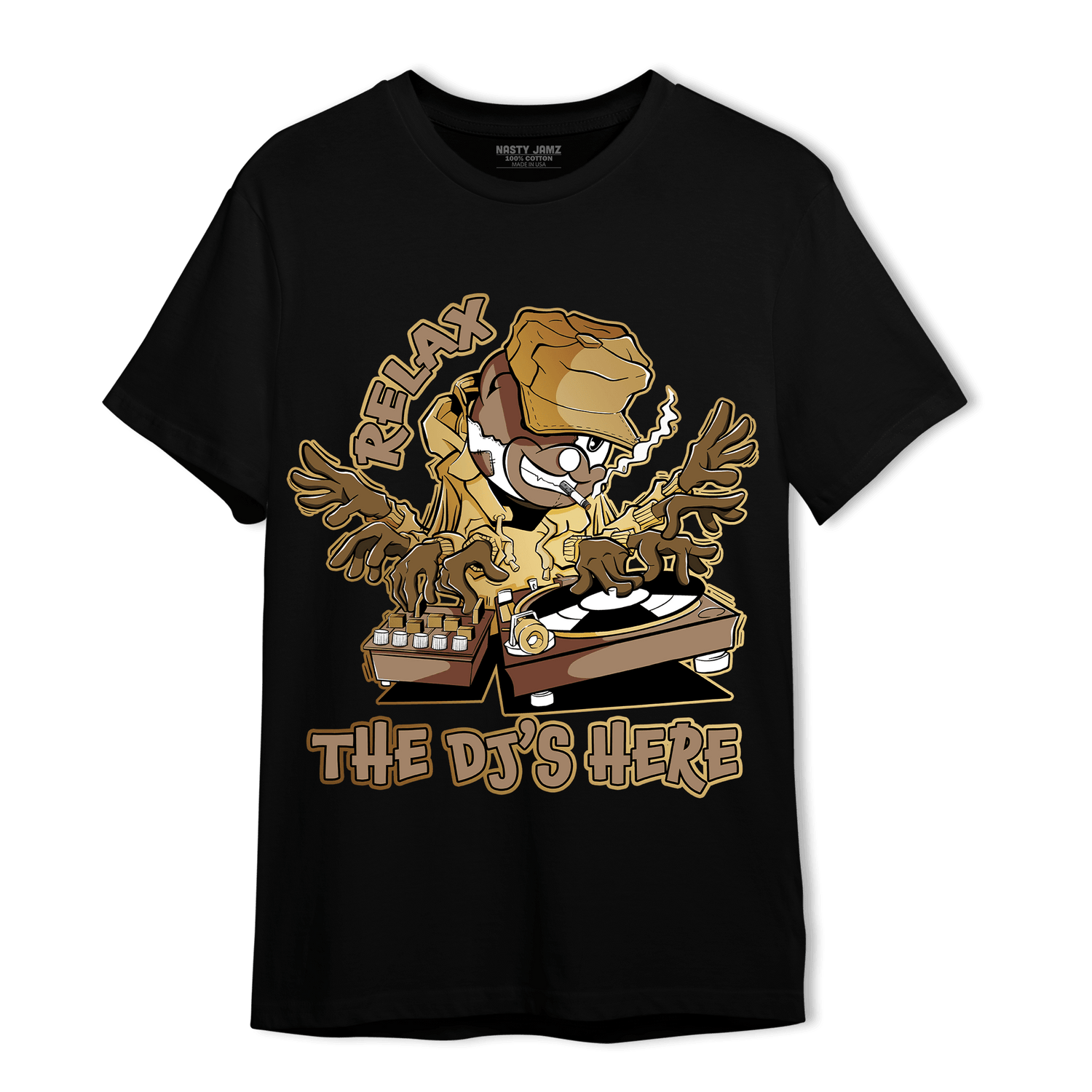 High OG Metallic Gold 1s T Shirt Match BER The DJ Here - NastyJamz