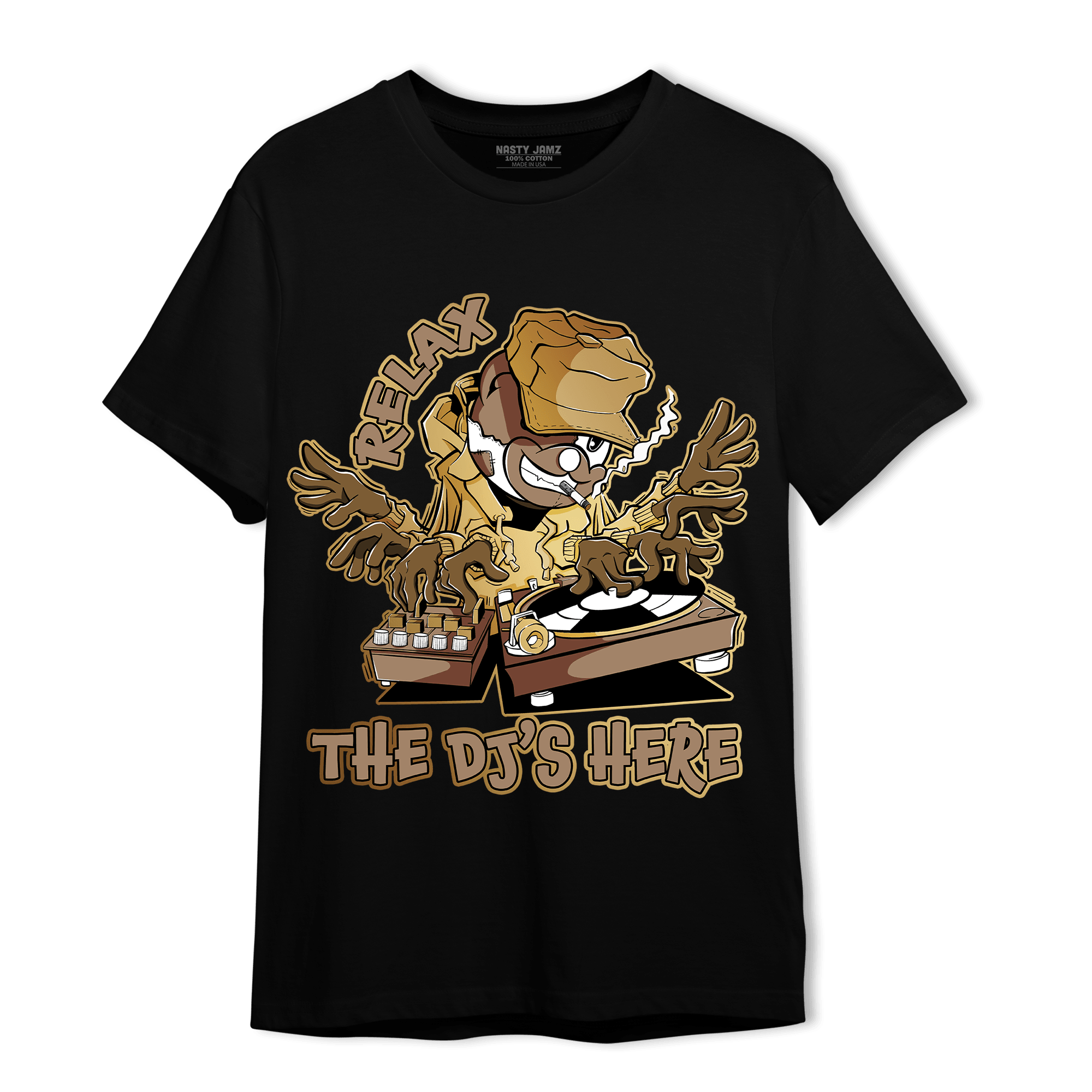 High OG Metallic Gold 1s T Shirt Match BER The DJ Here - NastyJamz