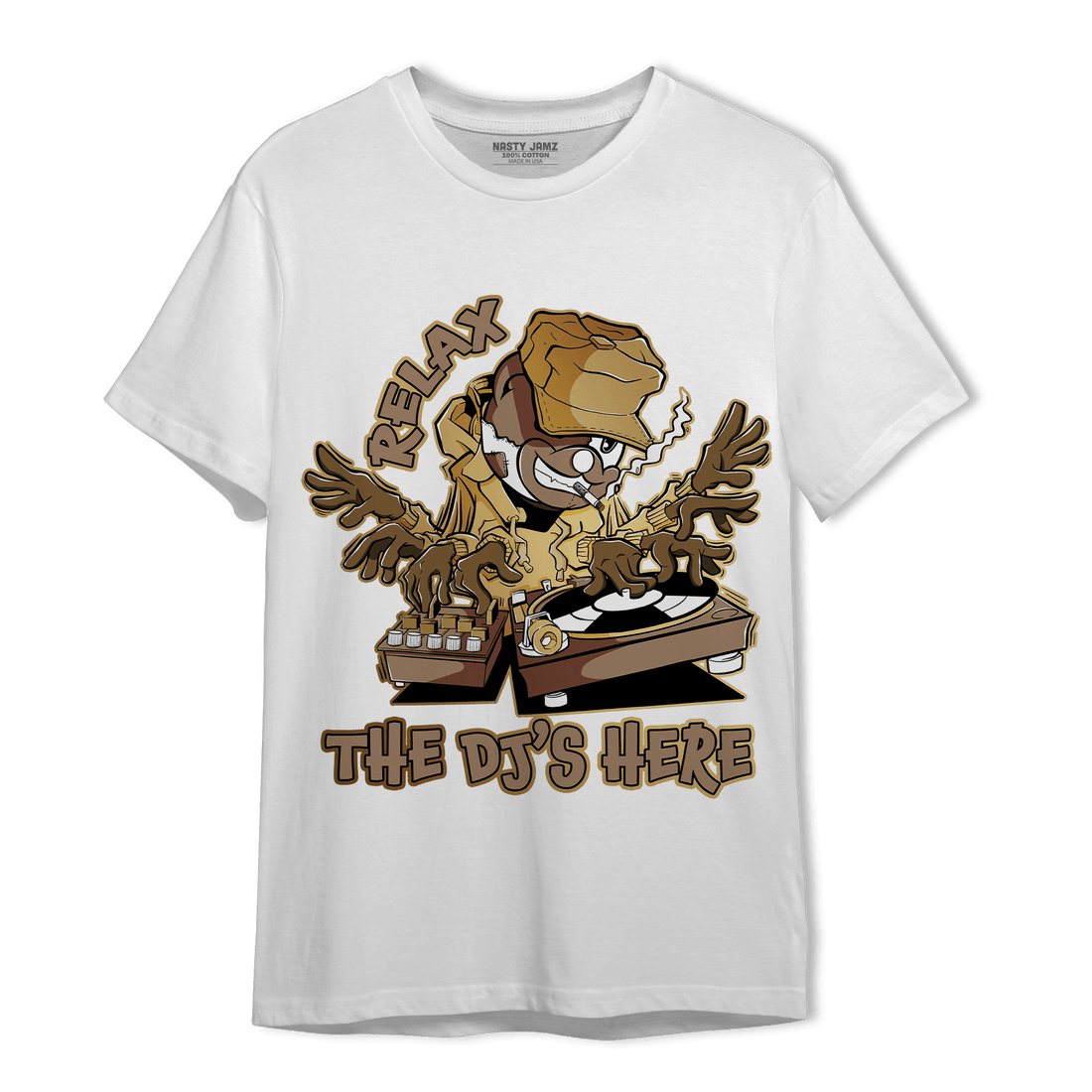 High OG Metallic Gold 1s T Shirt Match BER The DJ Here - NastyJamz