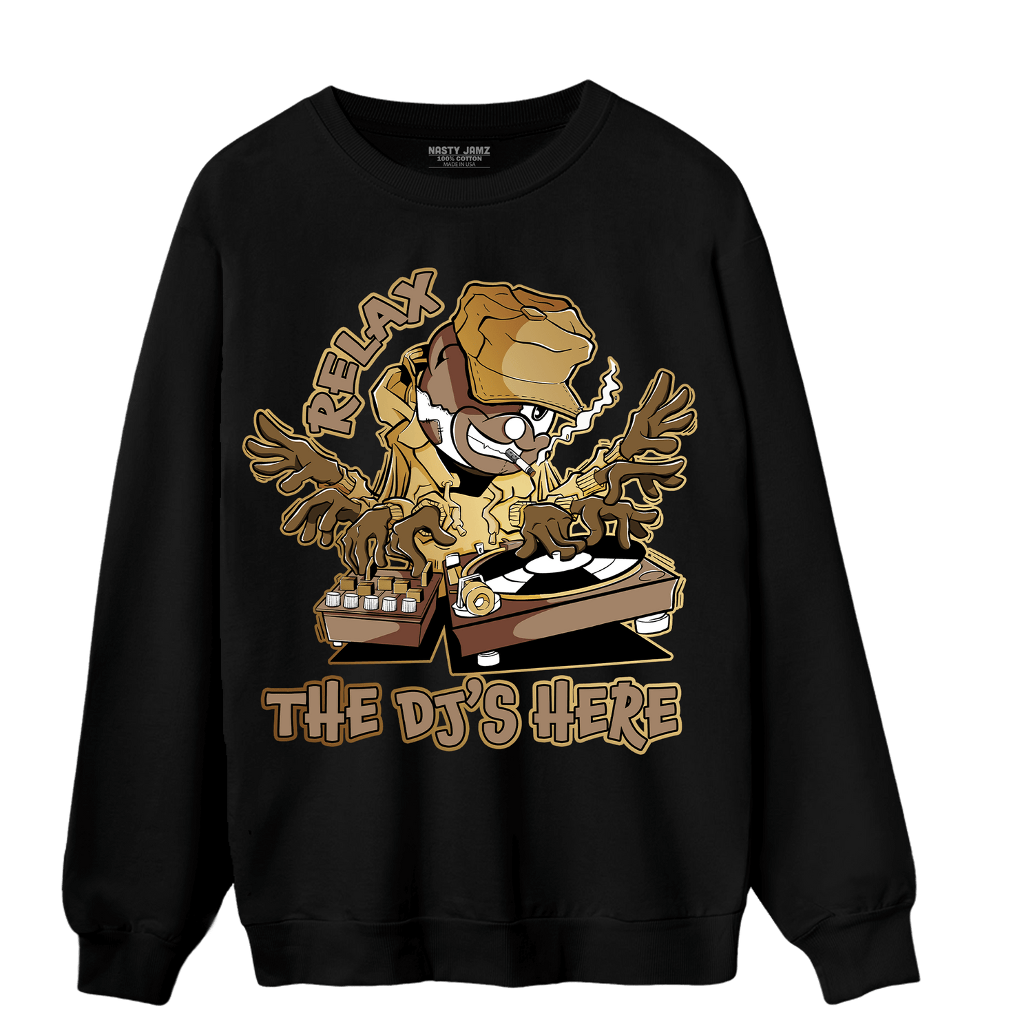 High OG Metallic Gold 1s Sweatshirt Match BER The DJ Here - NastyJamz