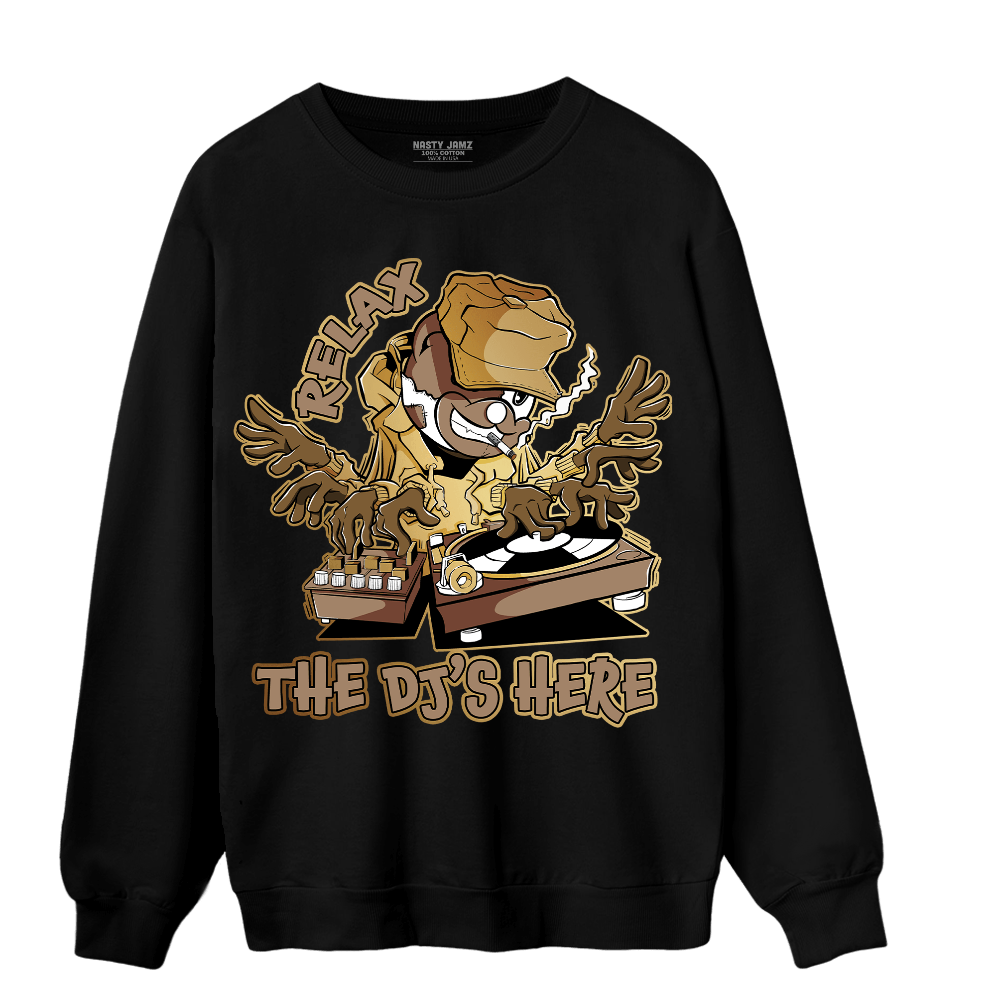 High OG Metallic Gold 1s Sweatshirt Match BER The DJ Here - NastyJamz