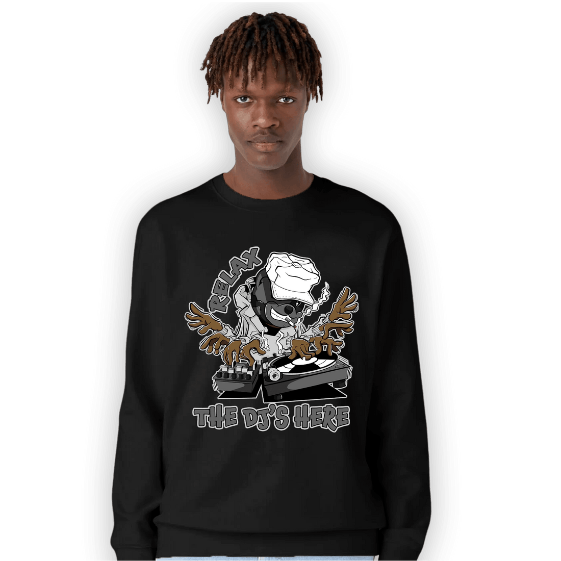 Retro High OG Black White 1s Sweatshirt Match BER The DJ Here - NastyJamz