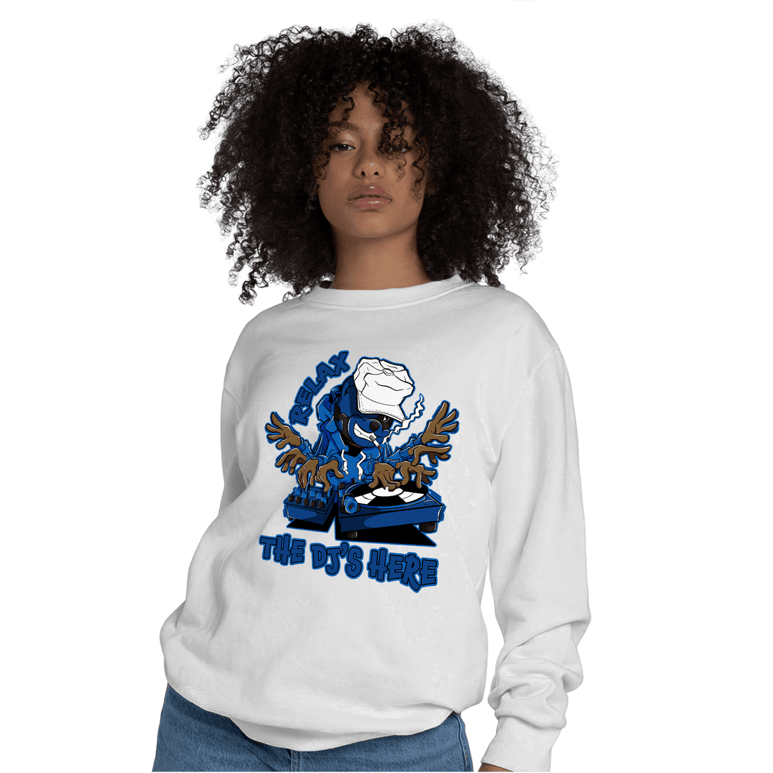 Royal Reimagined 1s Sweatshirt Match BER The DJ Here - NastyJamz