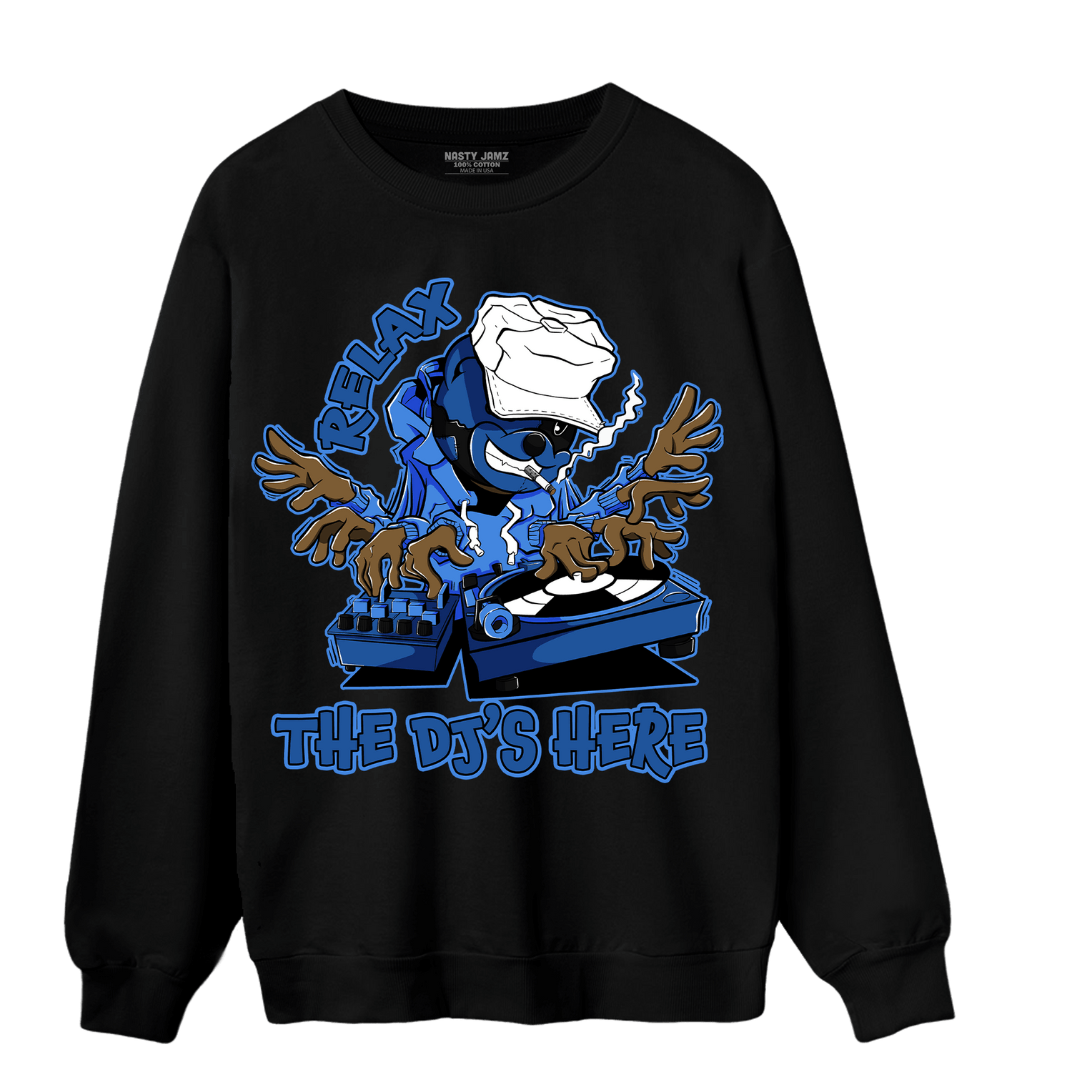 University Blue Toe 1s Sweatshirt Match BER The DJ Here - NastyJamz