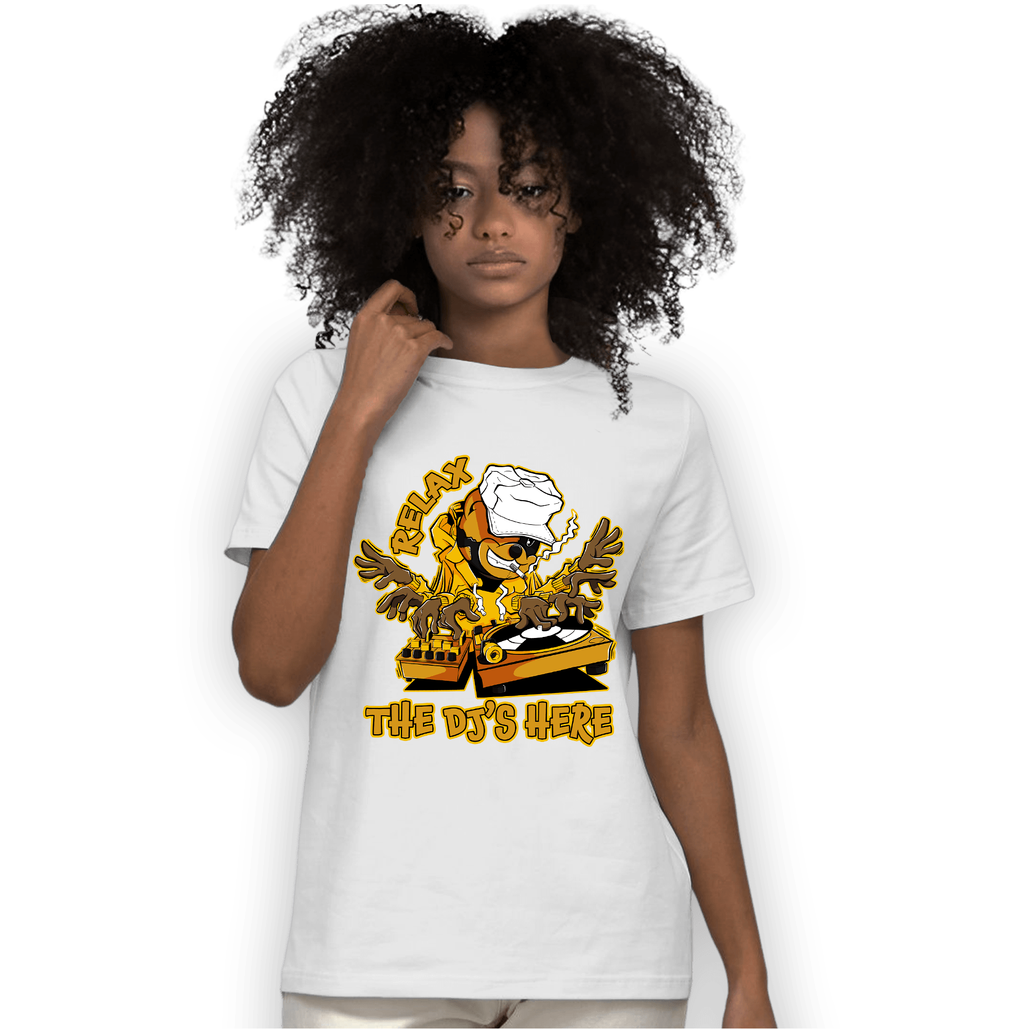 Yellow Ochre 1s T Shirt Match BER The DJ Here - NastyJamz