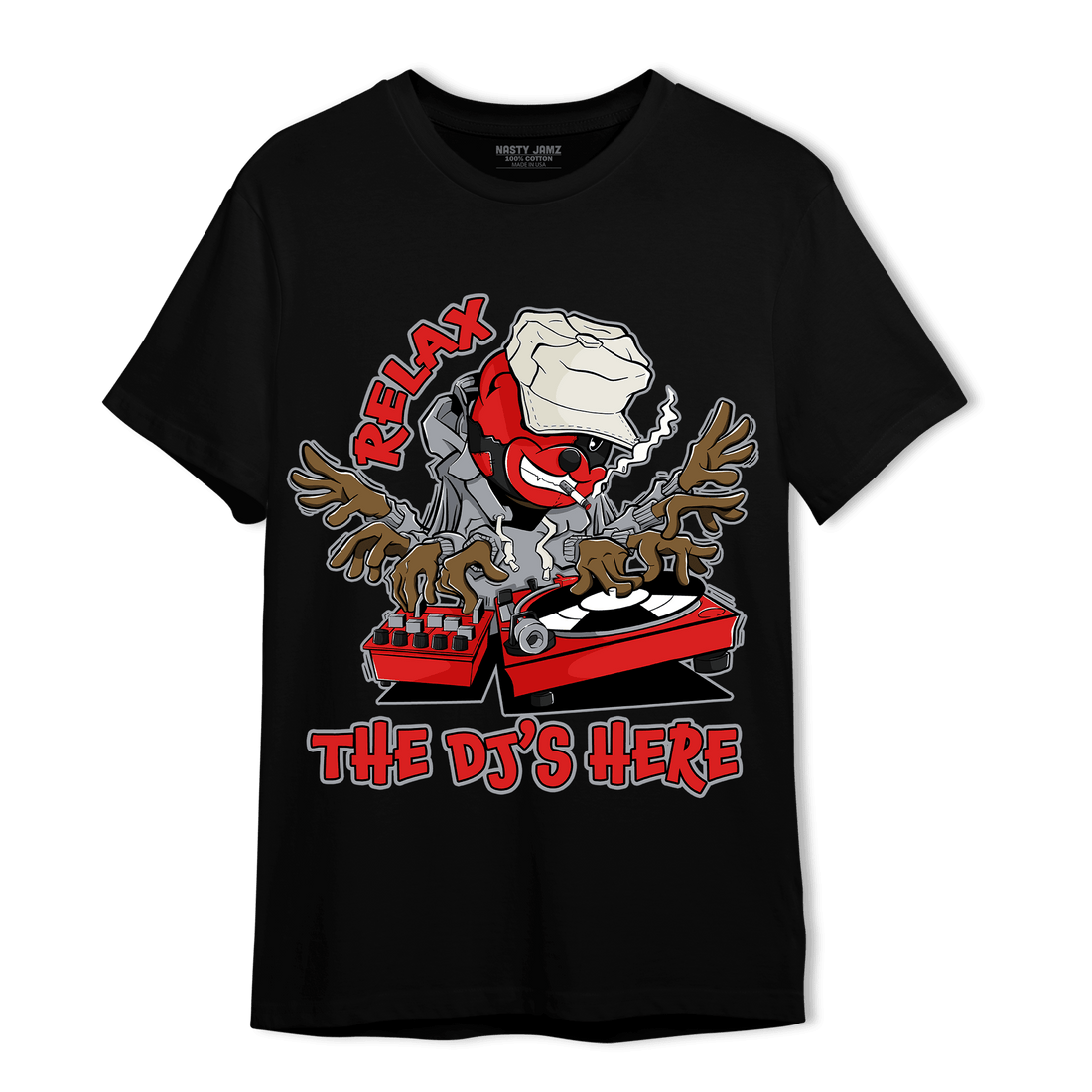 Bred Reimagined 4s T Shirt Match BER The DJ Here - NastyJamz