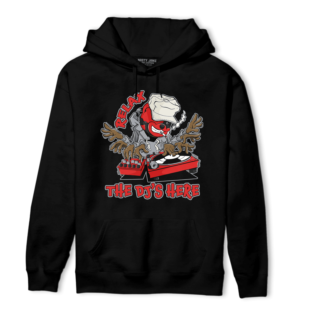 Bred Reimagined 4s Hoodie Match BER The DJ Here - NastyJamz