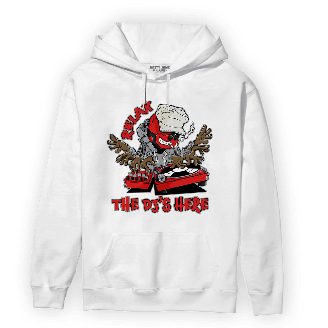 Bred Reimagined 4s Hoodie Match BER The DJ Here - NastyJamz