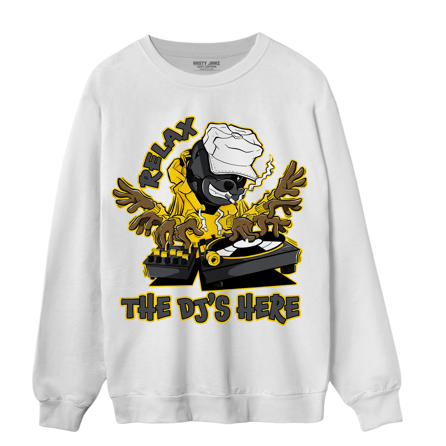 Thunder 4s Sweatshirt Match BER The DJ Here - NastyJamz