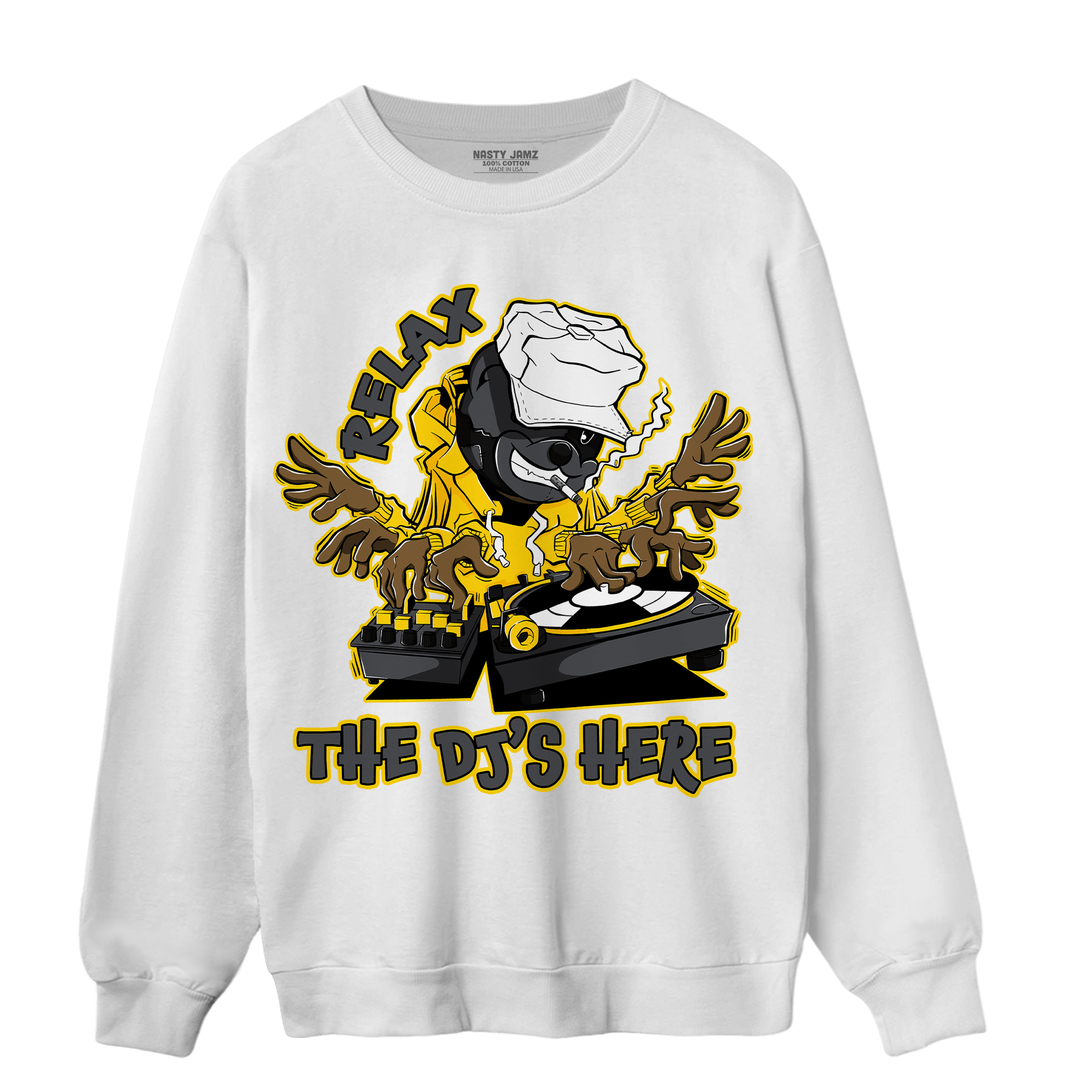 Thunder 4s Sweatshirt Match BER The DJ Here - NastyJamz
