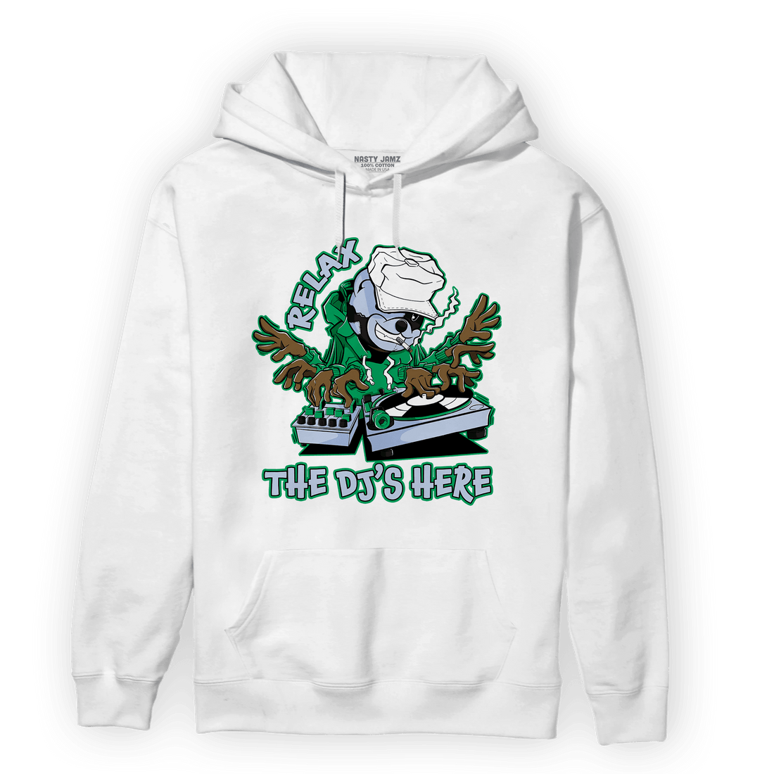 Lucky Green 5s Hoodie Match BER The DJ Here - NastyJamz