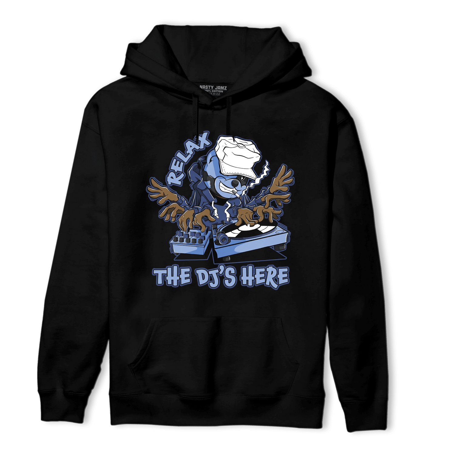 Midnight Navy 5s Hoodie Match BER The DJ Here - NastyJamz