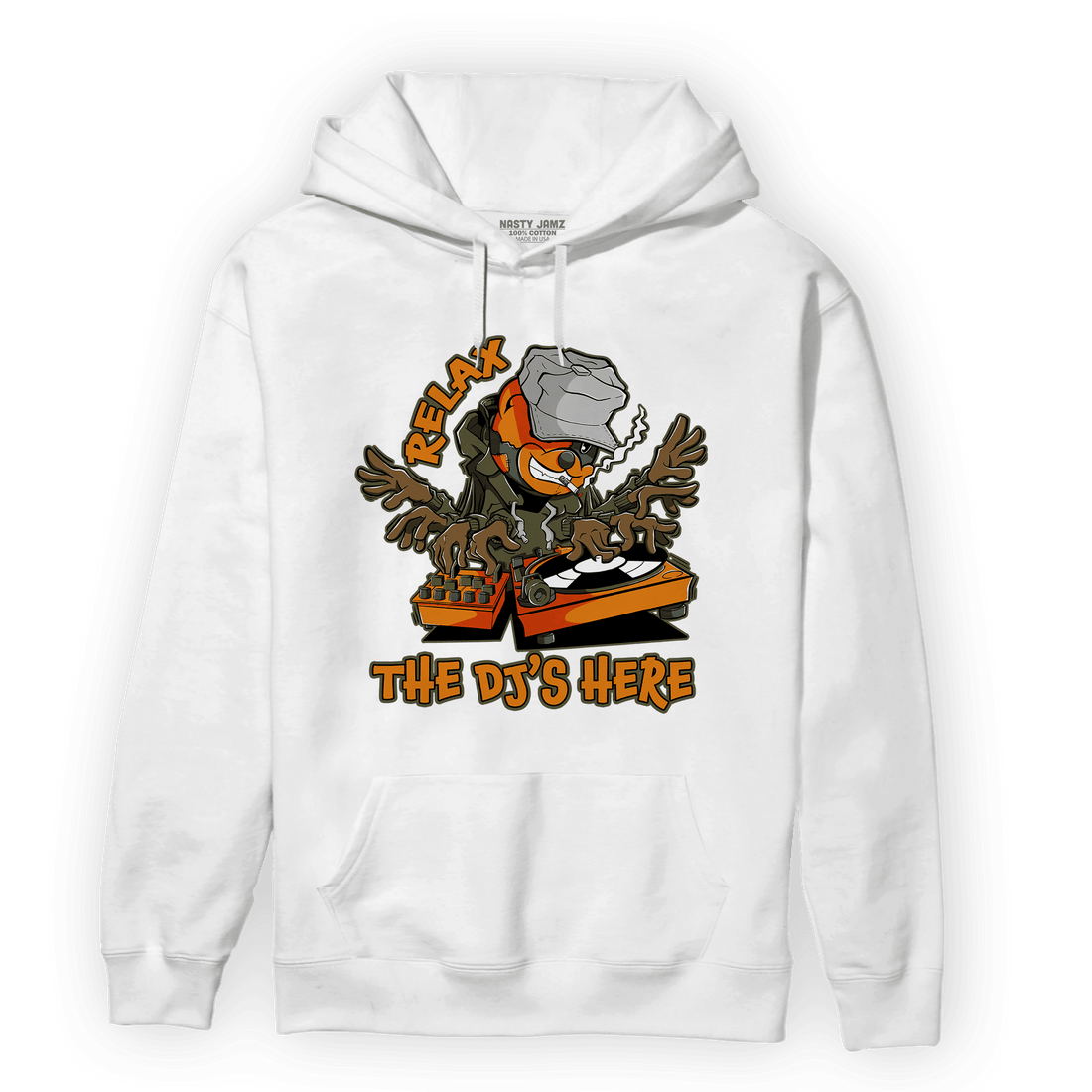 Olive 5s Hoodie Match BER The DJ Here - NastyJamz